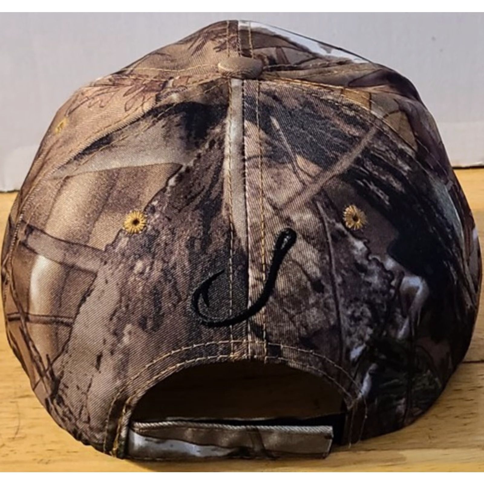 Vintage FISHING FISH HOOK FISHERMAN OUTDOOR BASEBALL CAP CAMOUFLAGE Size ONE SIZE - 3 Thumbnail