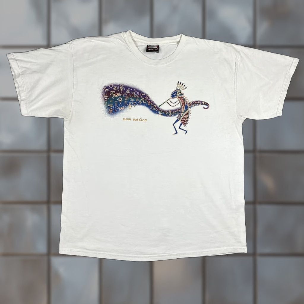 Vintage VINTAGE Sportex T-Shirt Adult XL White Puff Print Kokopelli Southwest 90s Art Classic Mens Shirt Size US XL / EU 56 / 4 - 1 Thumbnail