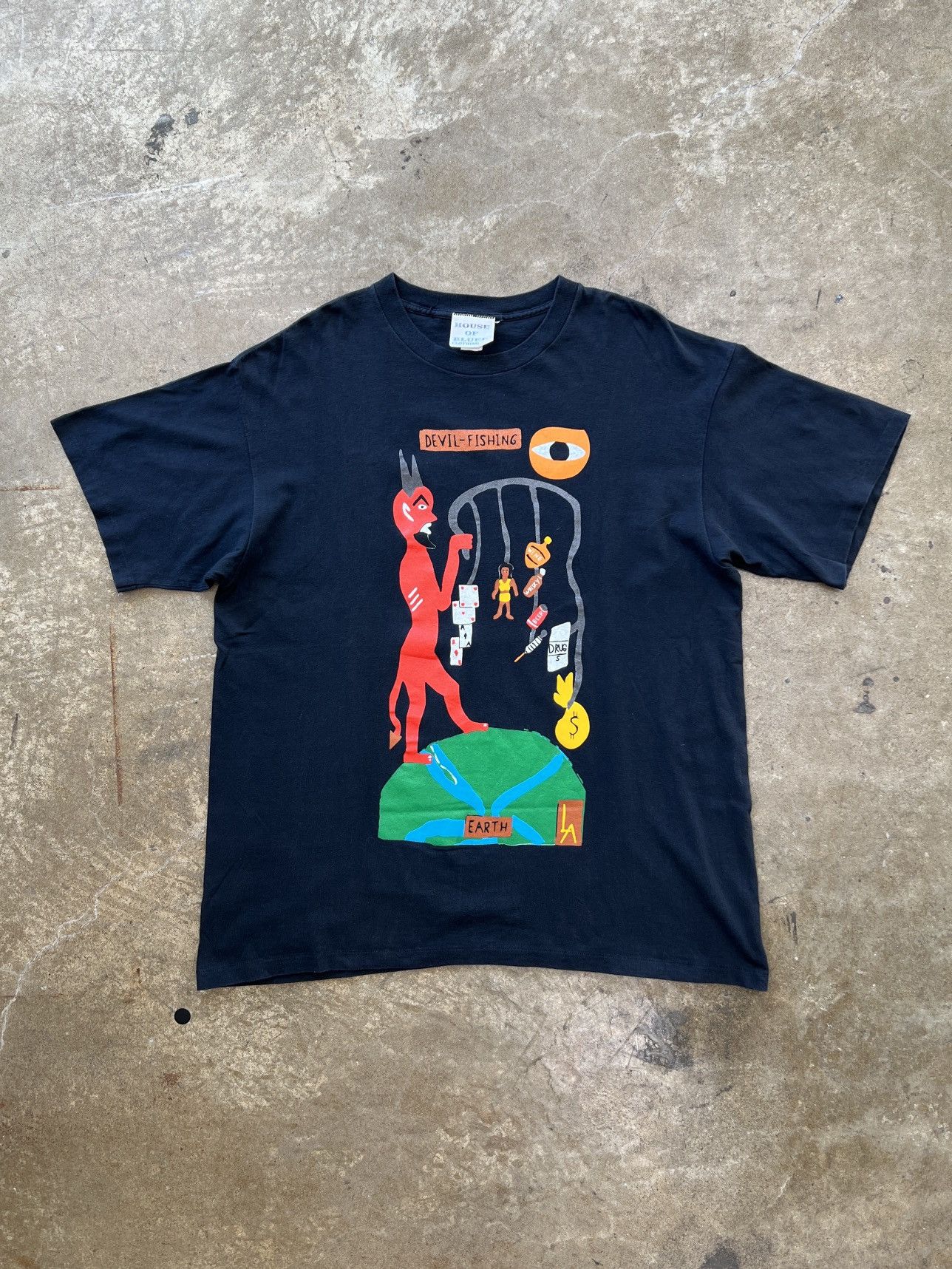 Band Tees Vintage House of Blues French Quarter Devil-Fishing Tee XL Size US XL / EU 56 / 4 - 2 Thumbnail