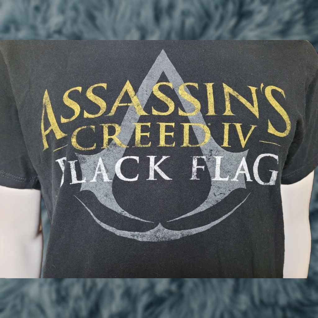 Vintage Assassin's Creed IV Black Flag Video Game T Shirt L Mens Large Black 00s Graphic Tee Ubisoft 2013 Promo Size US L / EU 52-54 / 3 - 1 Thumbnail