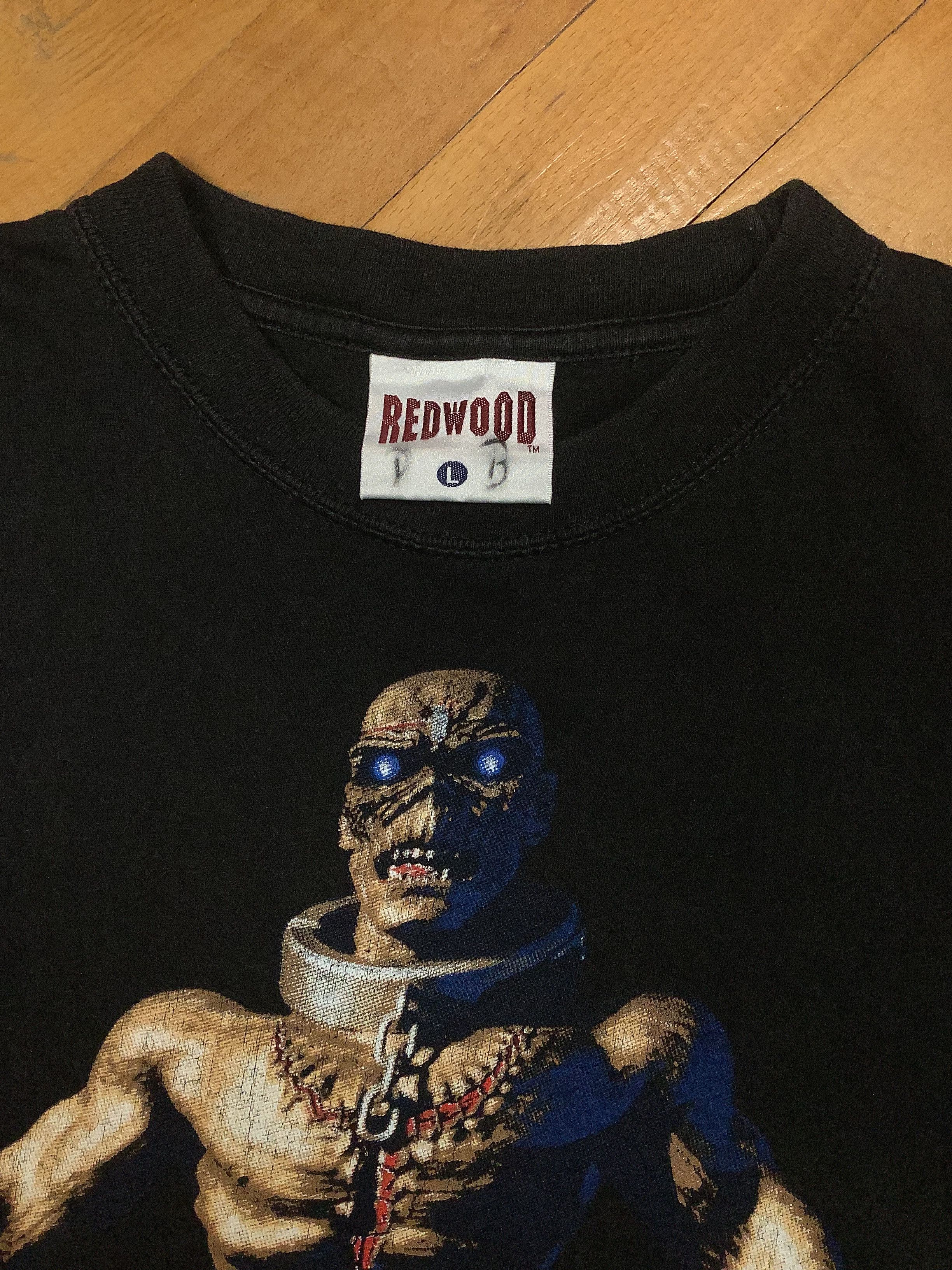 Band Tees × Iron Maiden × Vintage Vintage 1999 Iron Maiden Ed Hunter Europe tour tee Size US L / EU 52-54 / 3 - 2 Thumbnail