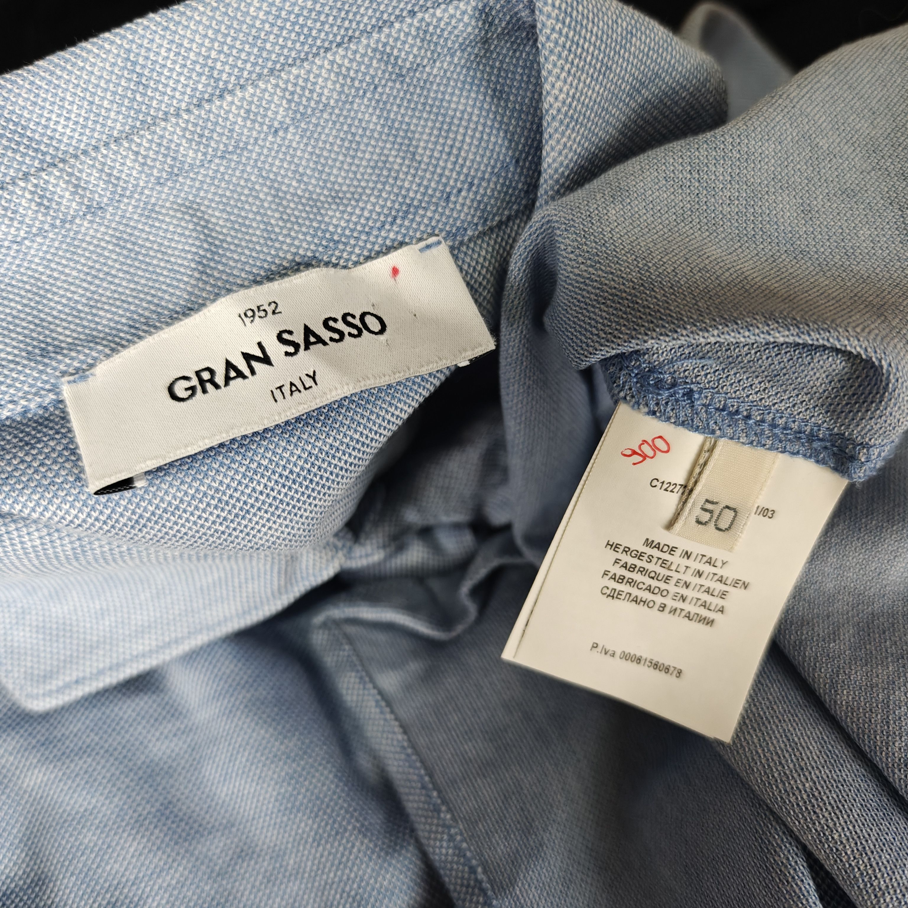 Gran Sasso Gran Sasso Italy Shirt Collared Blue size 50 Size US L / EU 52-54 / 3 - 6 Thumbnail