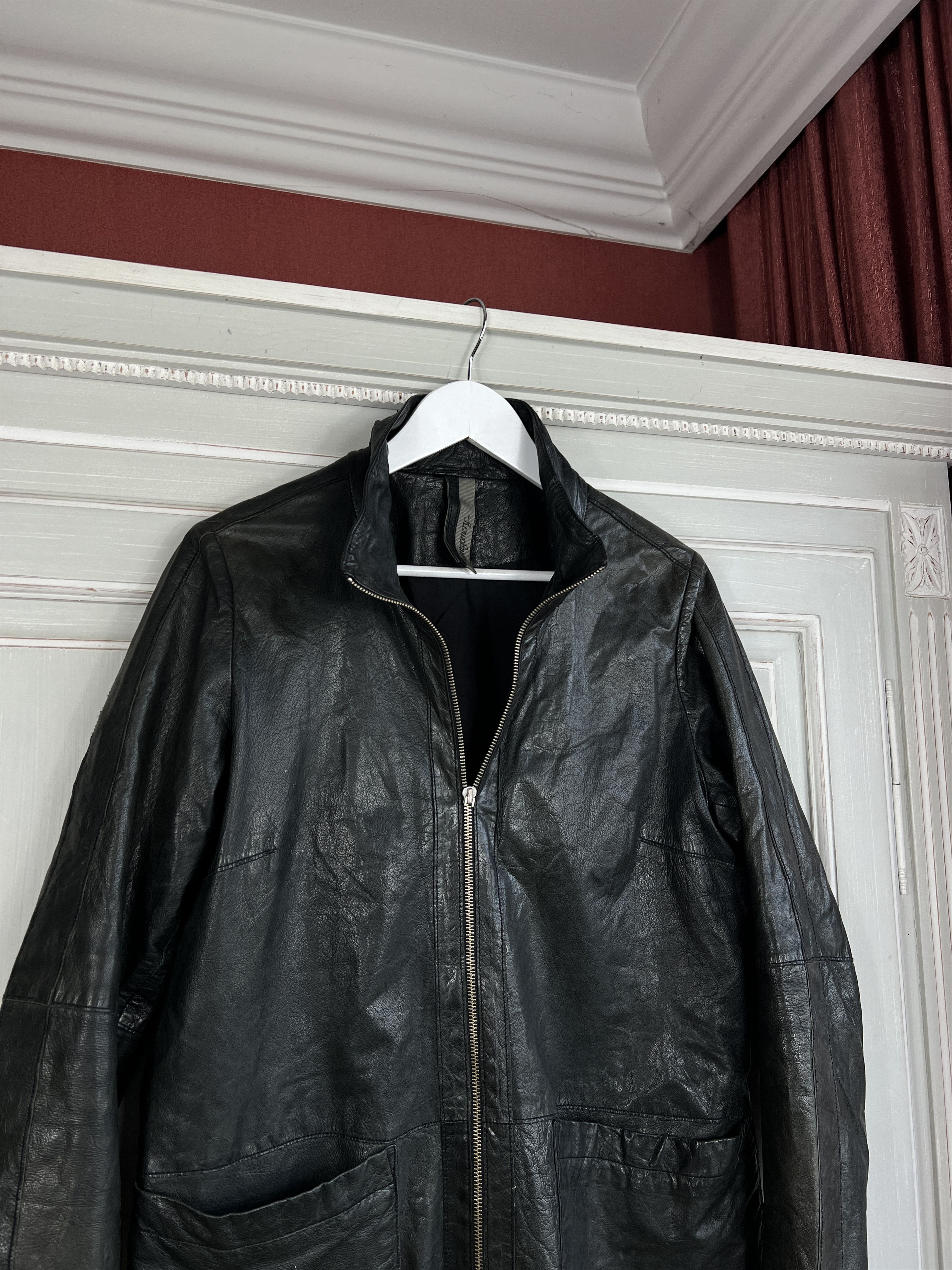 Other MONTGOMERY LONG LEATHER JACKET RICK OWENS STYLE Size M / US 6-8 / IT 42-44 - 2 Thumbnail