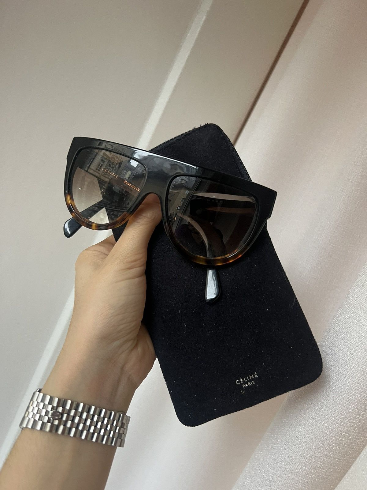 image of Celine Sunglasses in Black, Women's