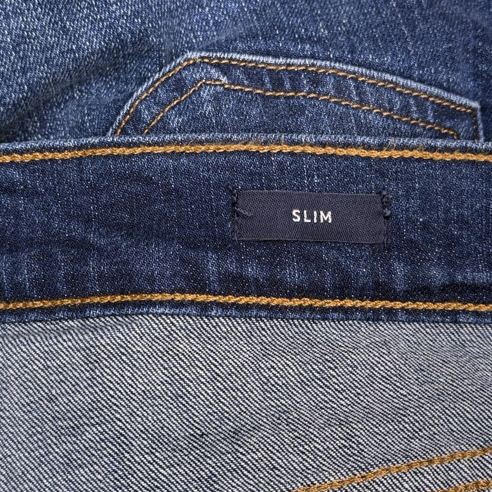 Vintage J Crew Mercantile Flex Jeans Mens 33x32 Slim Mid Rise Stretch Denim Blue 5-Pocket Zip Jeans Mens Slim Stretch Modern New Size US 33 - 6 Thumbnail