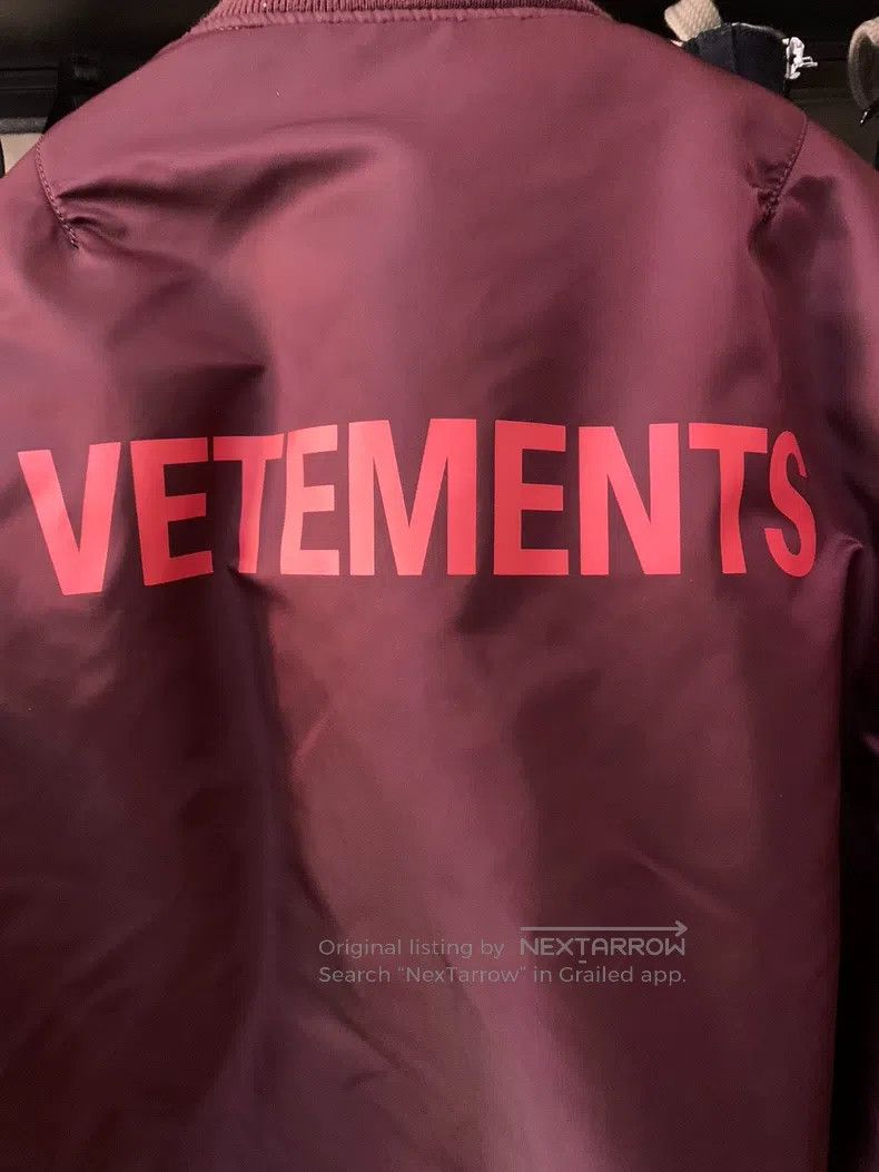 Vetements Vetements Burgundy Cotton Jacket Size US S / EU 44-46 / 1 - 2 Thumbnail