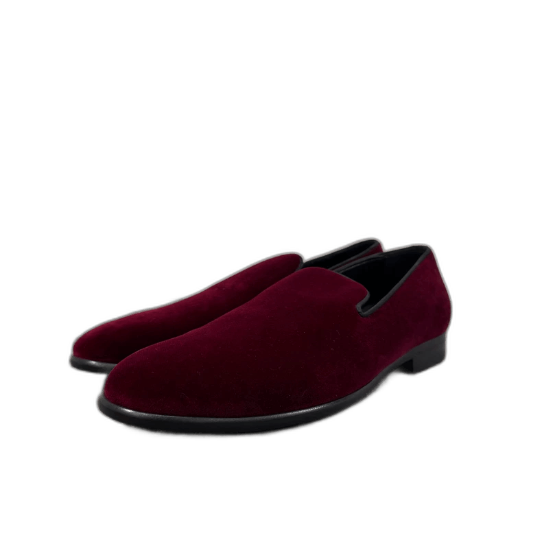Dolce & Gabbana burgundy velvet slip-on loafers Size US 8 / EU 41 - 1 Thumbnail
