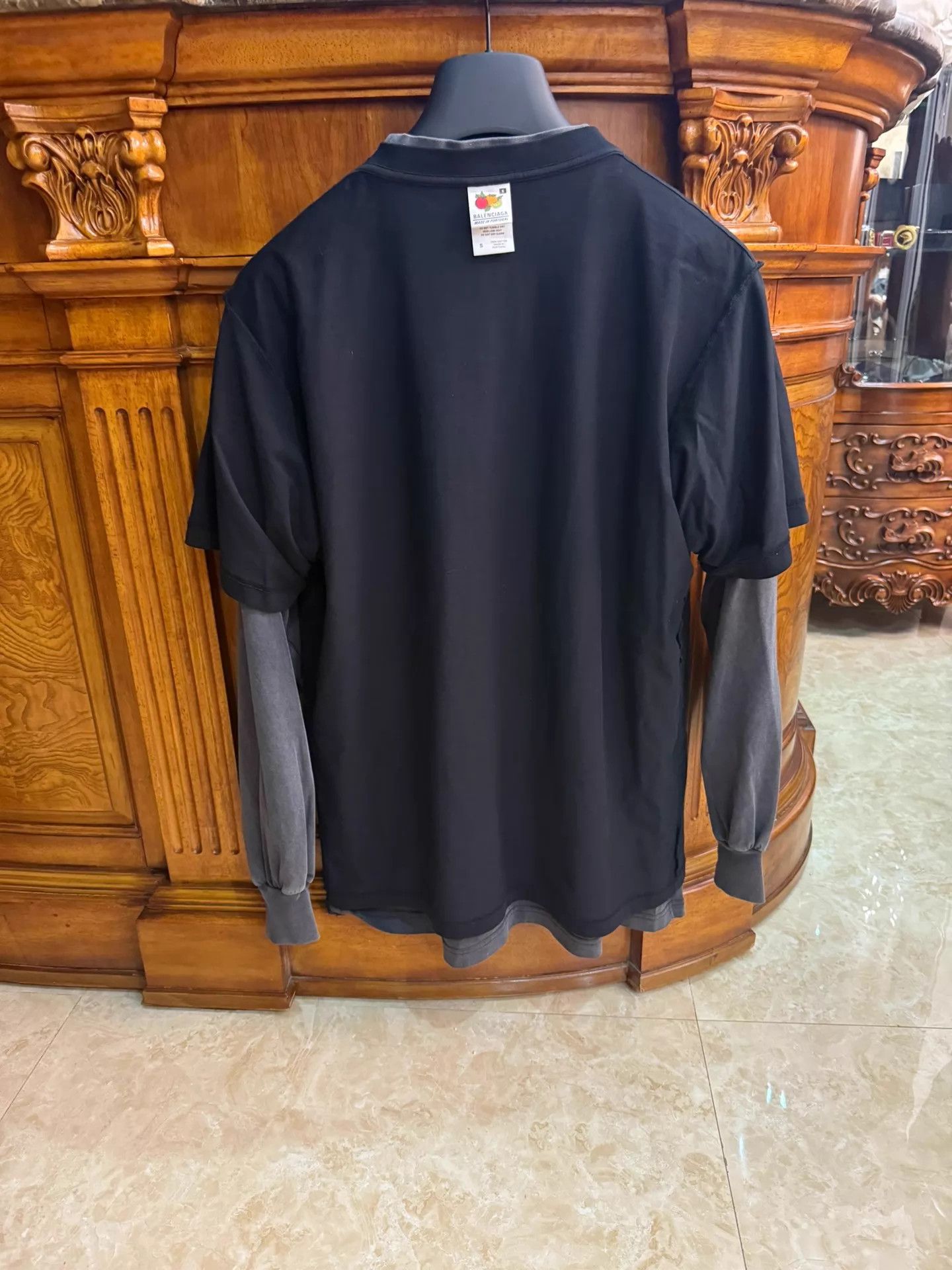 Balenciaga Balenciaga 2pc hoodie/jacket aged embroidered US2/EU50 gray Size US M / EU 48-50 / 2 - 2 Thumbnail