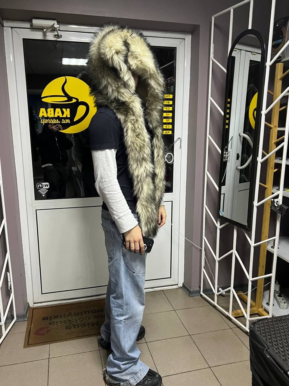 Japanese Brand Ushanka Trapper Hat Furry Mohair Fuzzy Fur Hat Y2K 90s rare Size ONE SIZE - 2 Thumbnail