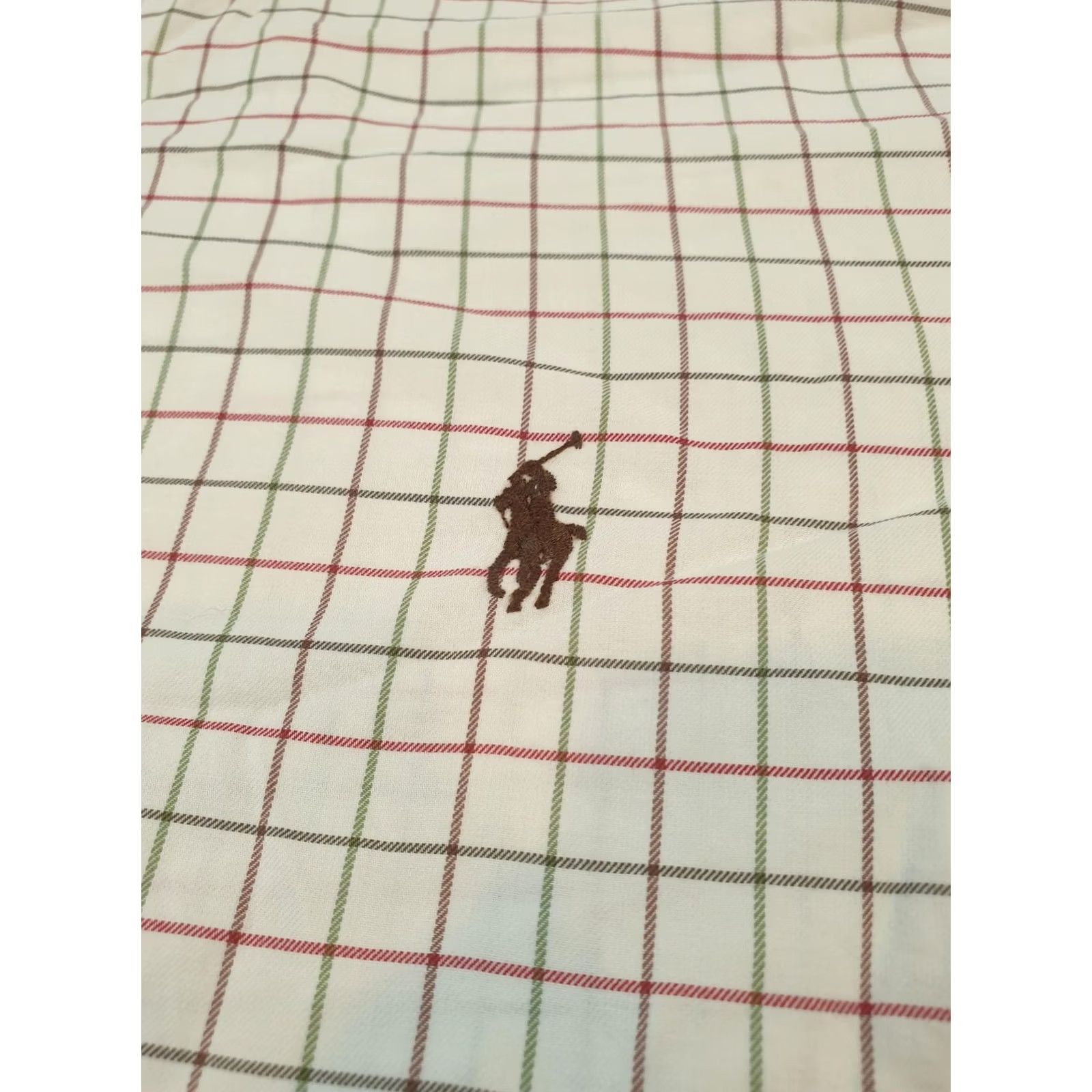Ralph Lauren Ralph Lauren Shirt Mens M White Windowpane Plaid Button-Down Custom Fit Check Embroidered Polo Pony Chest Ivory Cotton Long Sleeve Size US M / EU 48-50 / 2 - 2 Thumbnail