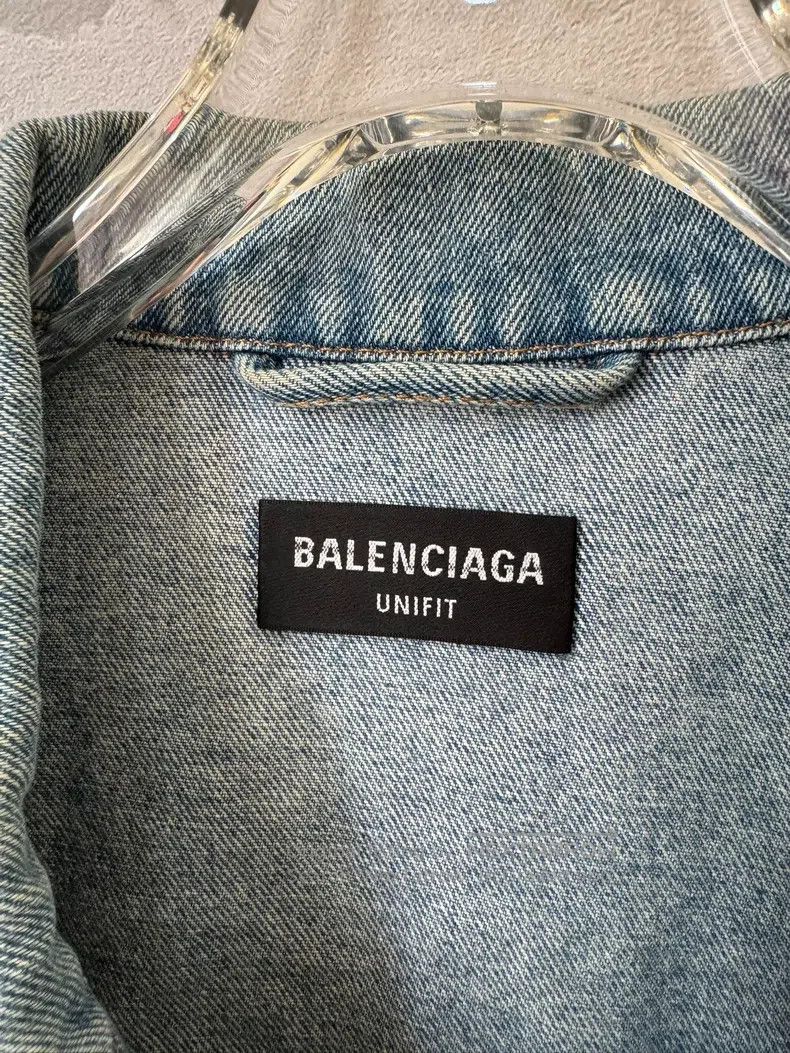 Balenciaga Balenciaga Side Zip Double-Button Denim Jacket Size US XS / EU 42 / 0 - 3 Thumbnail
