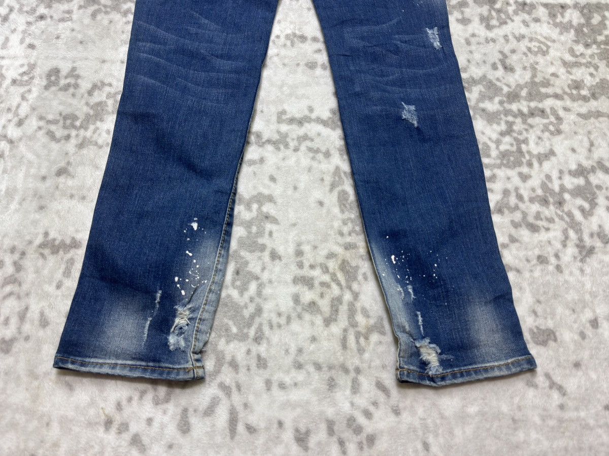 Dsquared2 DSQUARED2 Distressed Paint Splatter Denim Y2K Skinny Fit Size US 33 - 14 Thumbnail