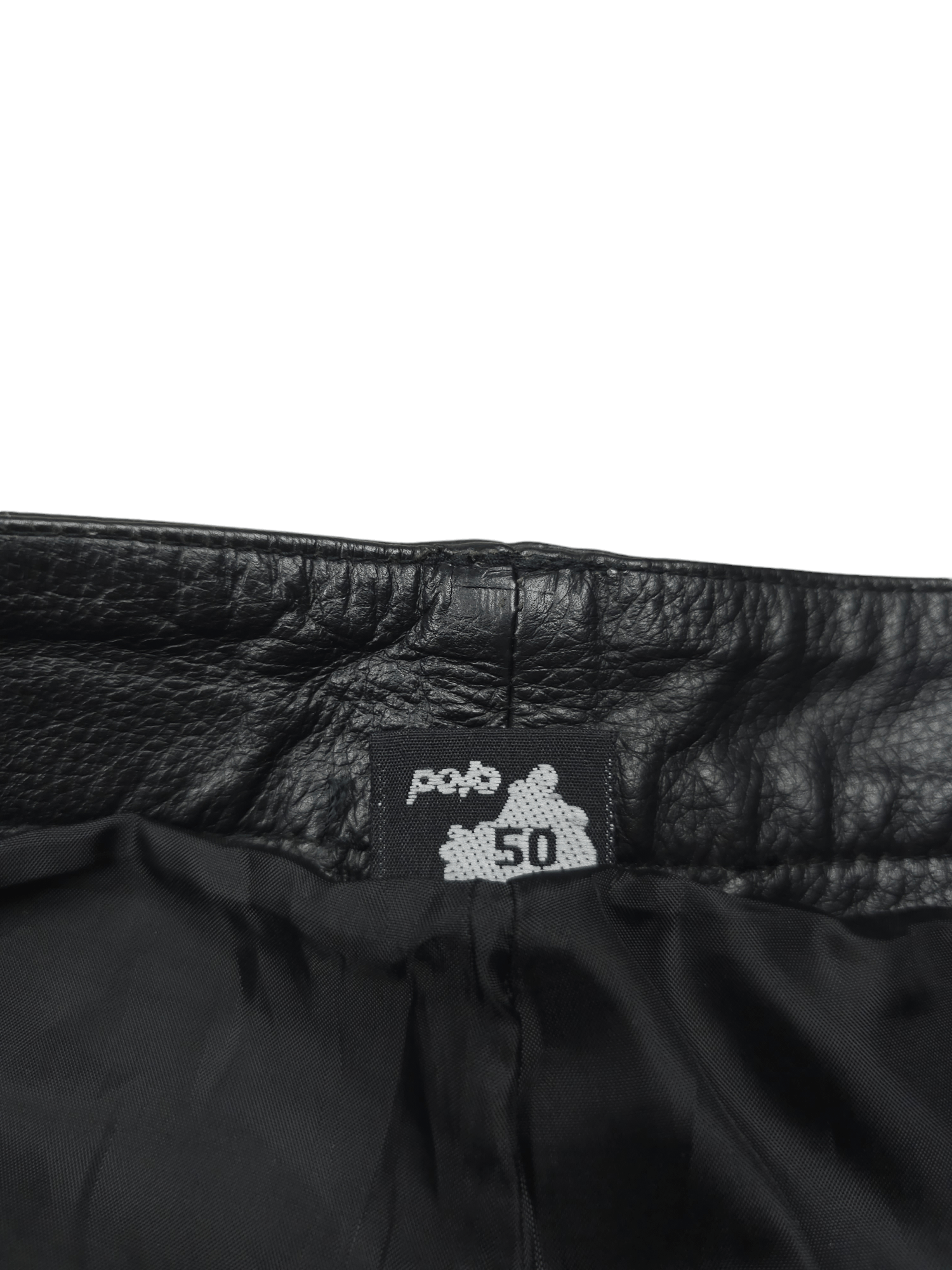 Leather × Vintage 💎 31/34 Vintage 90's Real Leather Black Pants Trousers Y2K Size US 31 - 9 Thumbnail