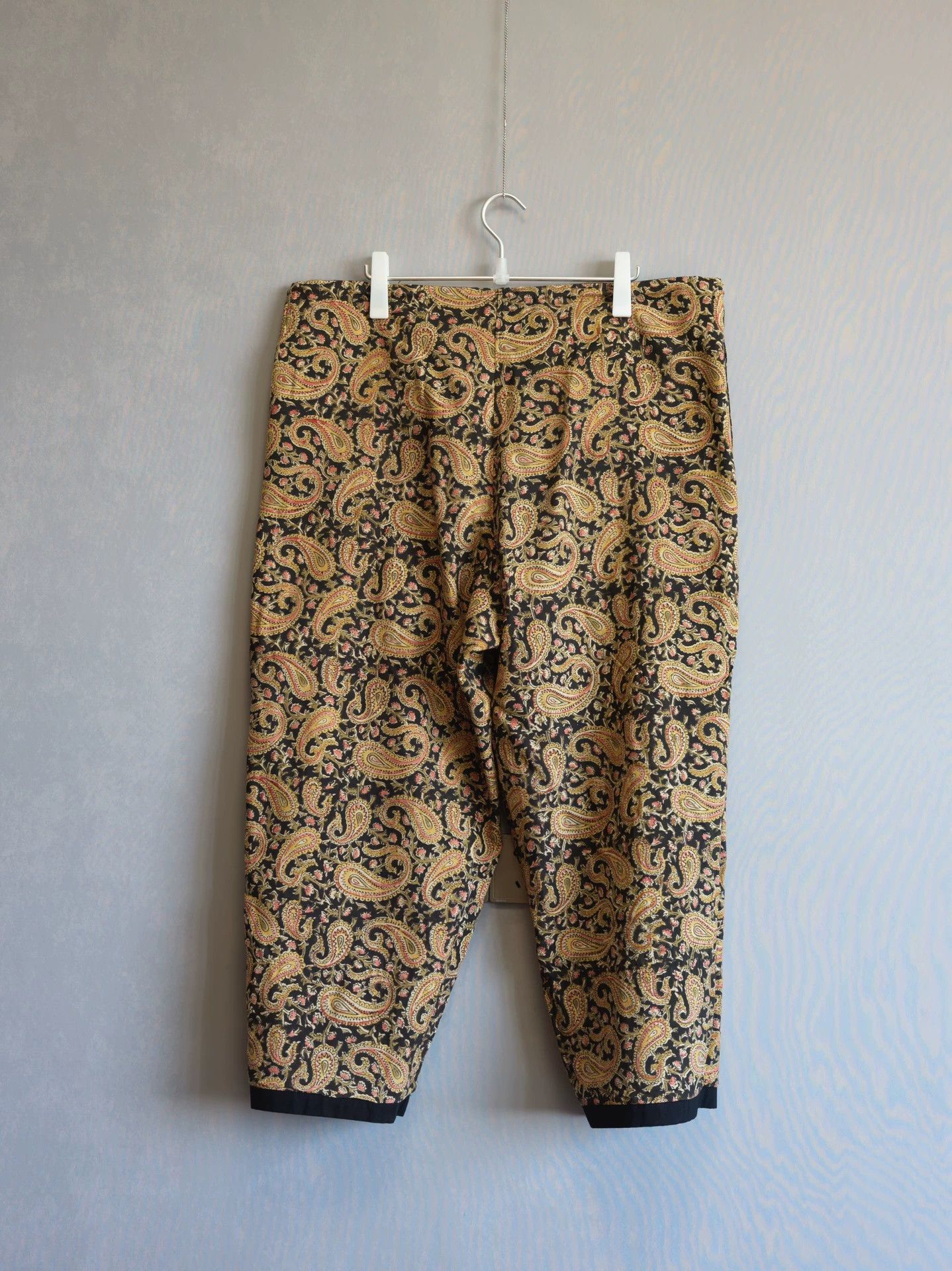 Yohji Yamamoto Yohji Yamamoto 23SS Double-Paisley Blk Straight Trousers Size US 29 - 4 Thumbnail