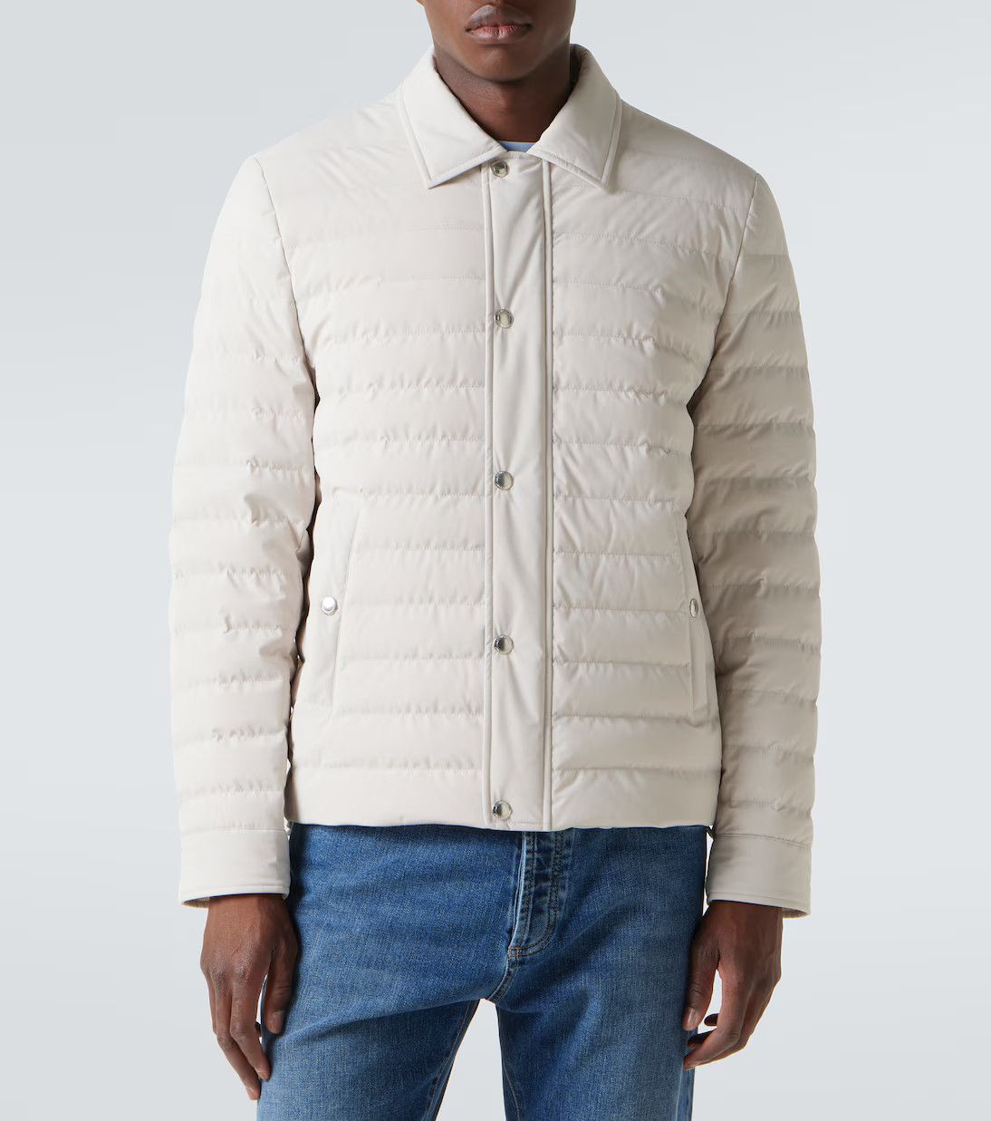 Brunello Cucinelli o1w1db10326 Down Jacket in White Size US XL / EU 56 / 4 - 3 Thumbnail
