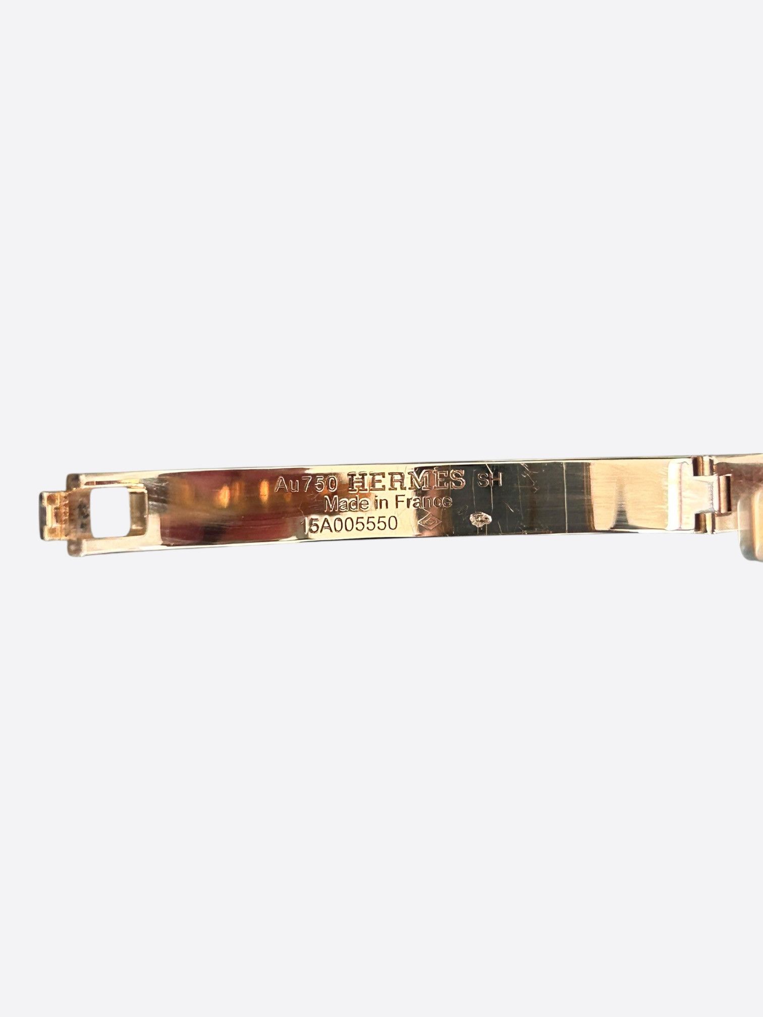 Hermes Hermes Yellow Gold & Diamond H d'Ancre Bracelet Size ONE SIZE - 6 Thumbnail