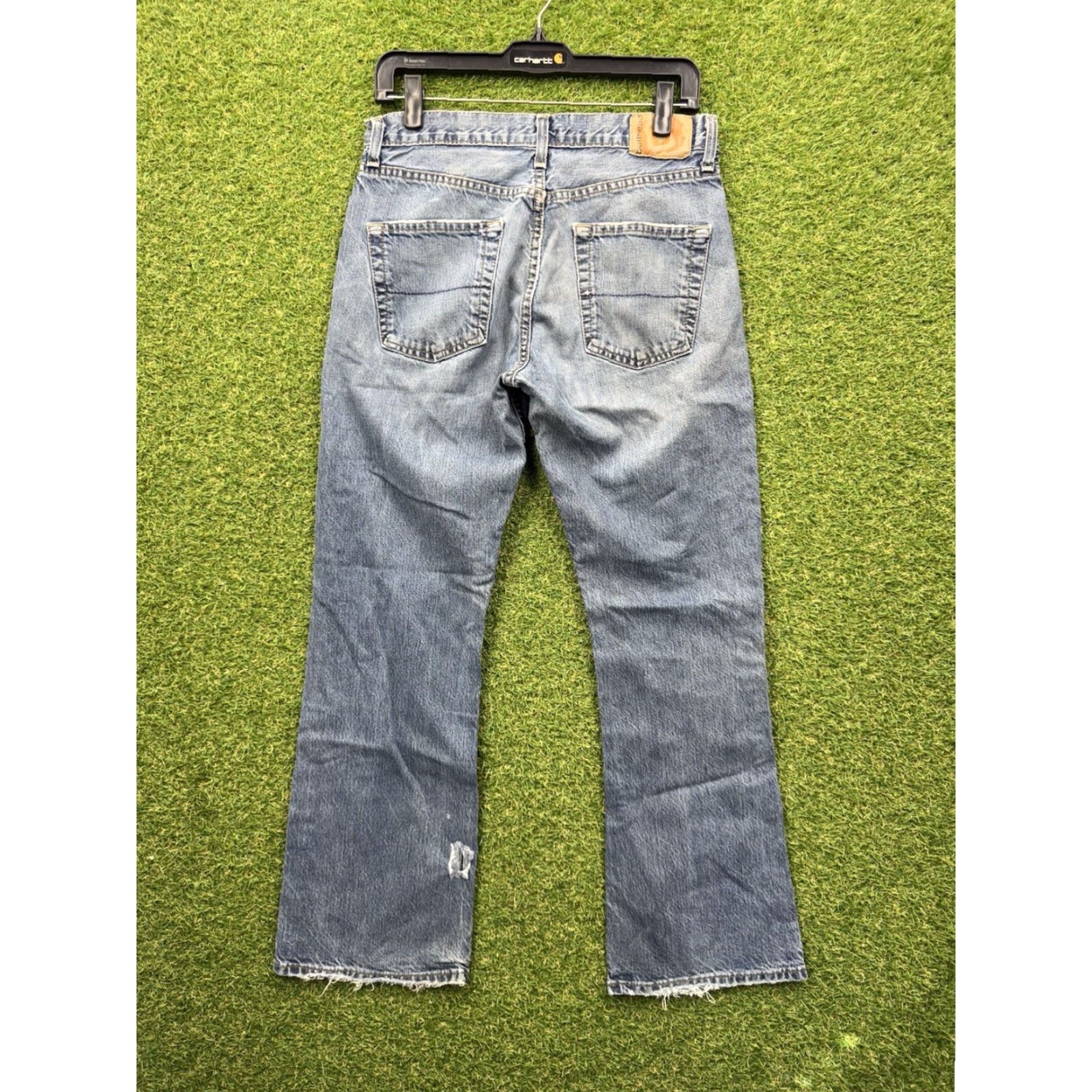 Vintage VINTAGE Bullhead Jeans Mens Slim Boot Cut Casual Distressed Cotton 29x29 90s Grunge Logo Size US 29 - 2 Thumbnail