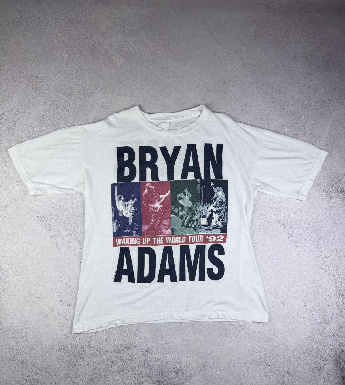 Vintage BRYAN ADAMS Waking Up The World 1992 Euro Tour Shirt Aeros Size US L / EU 52-54 / 3 - 1 Thumbnail