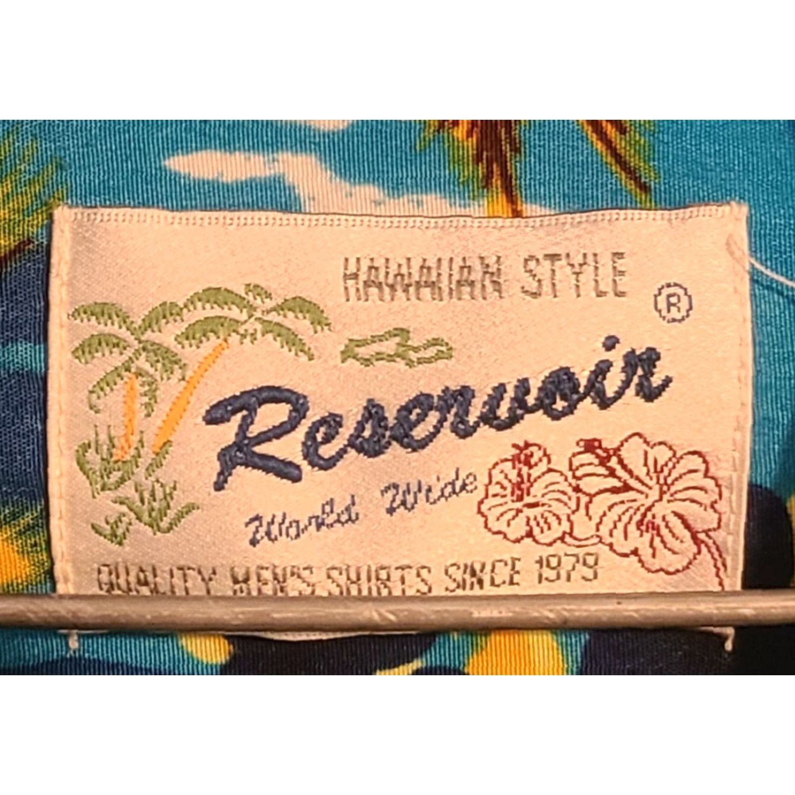 Vintage Reservoir World Wide Hawaiian Blue Short Sleeve Button Up Shirt L Large Men Hawaiian Vintage Floral Shirt Mens Size US L / EU 52-54 / 3 - 4 Thumbnail
