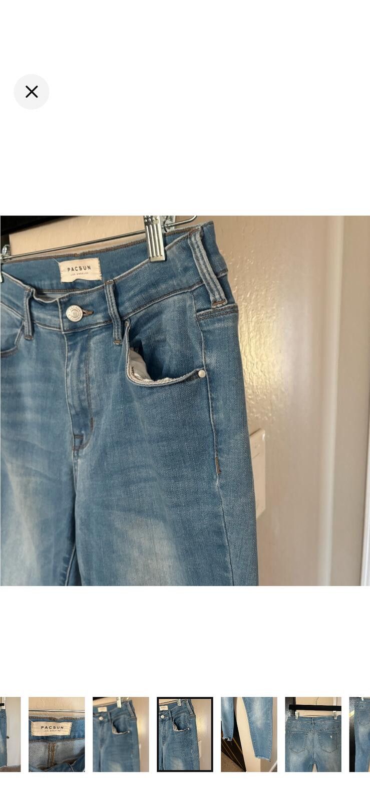 Pacsun (PACSUN) ankle Blue Denim Jeans Size 29" - 3 Thumbnail