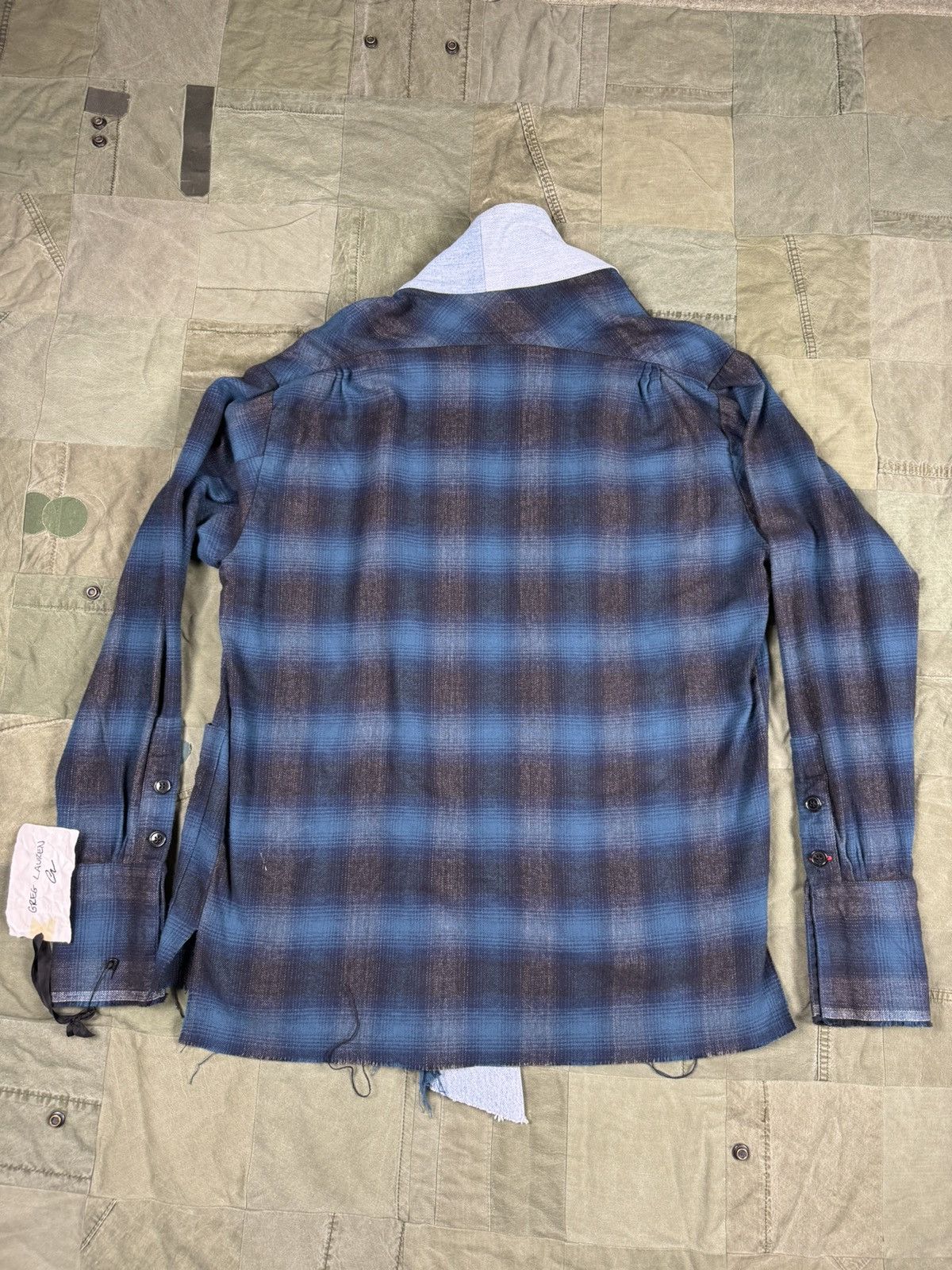 Greg Lauren Flannel Kimono In Blue Size US L / EU 52-54 / 3 - 4 Thumbnail