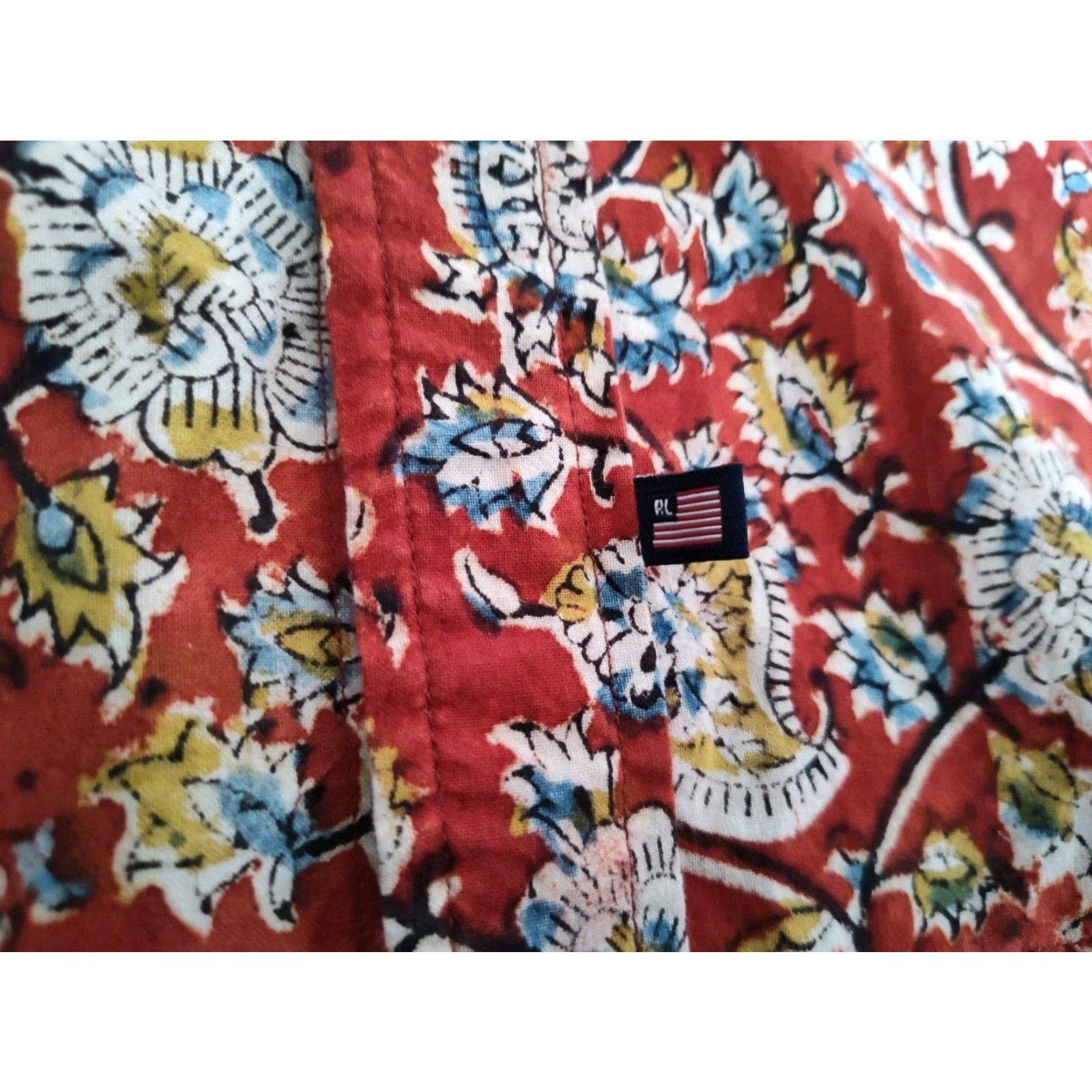 Ralph Lauren VINTAGE Ralph Lauren Polo Jeans Co Floral AOP Casual Beach Camp Button-Up Shirt Men Large Red Cotton 90s Hawaiian Size US L / EU 52-54 / 3 - 3 Thumbnail