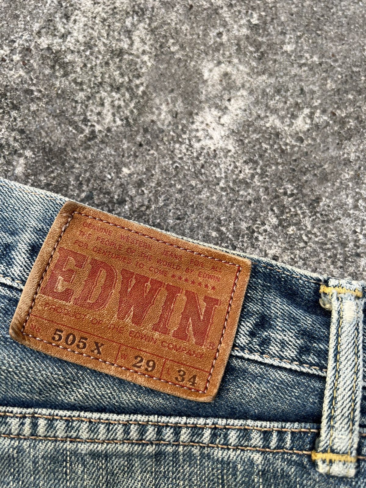 Edwin Vintage Edwin 505x Selvedge Distressed Mud Wash Jean Size US 30 / EU 46 - 24 Thumbnail