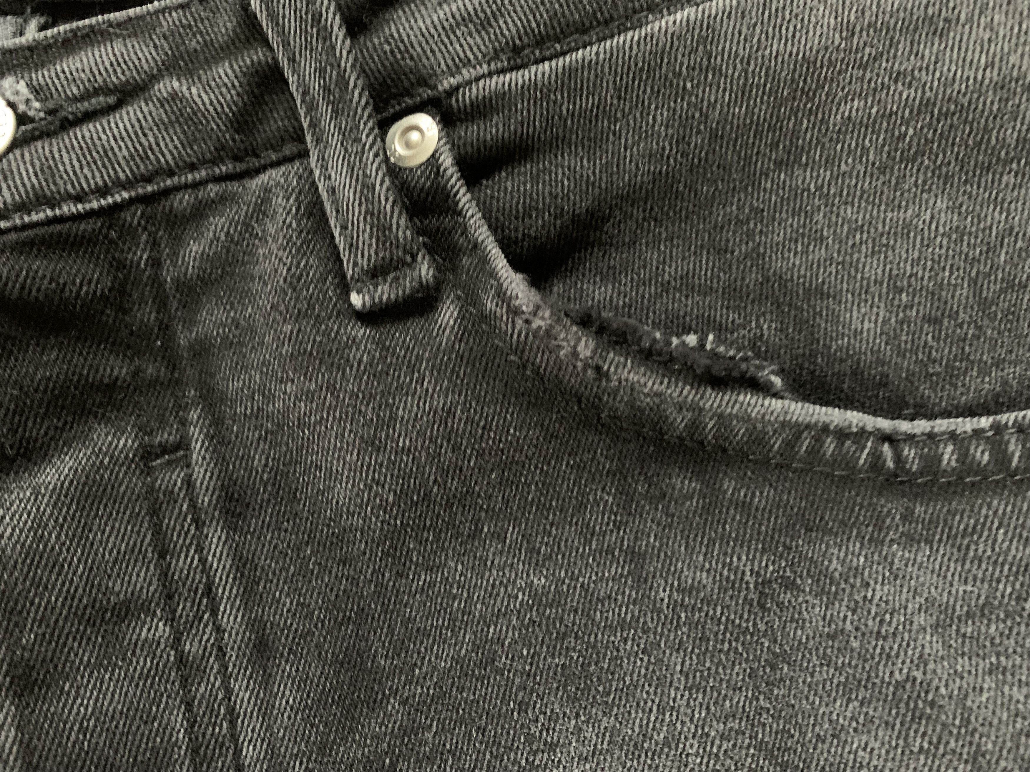 Zara Zara Man Stretch Black Distressed Jeans Size US 31 - 13 Thumbnail