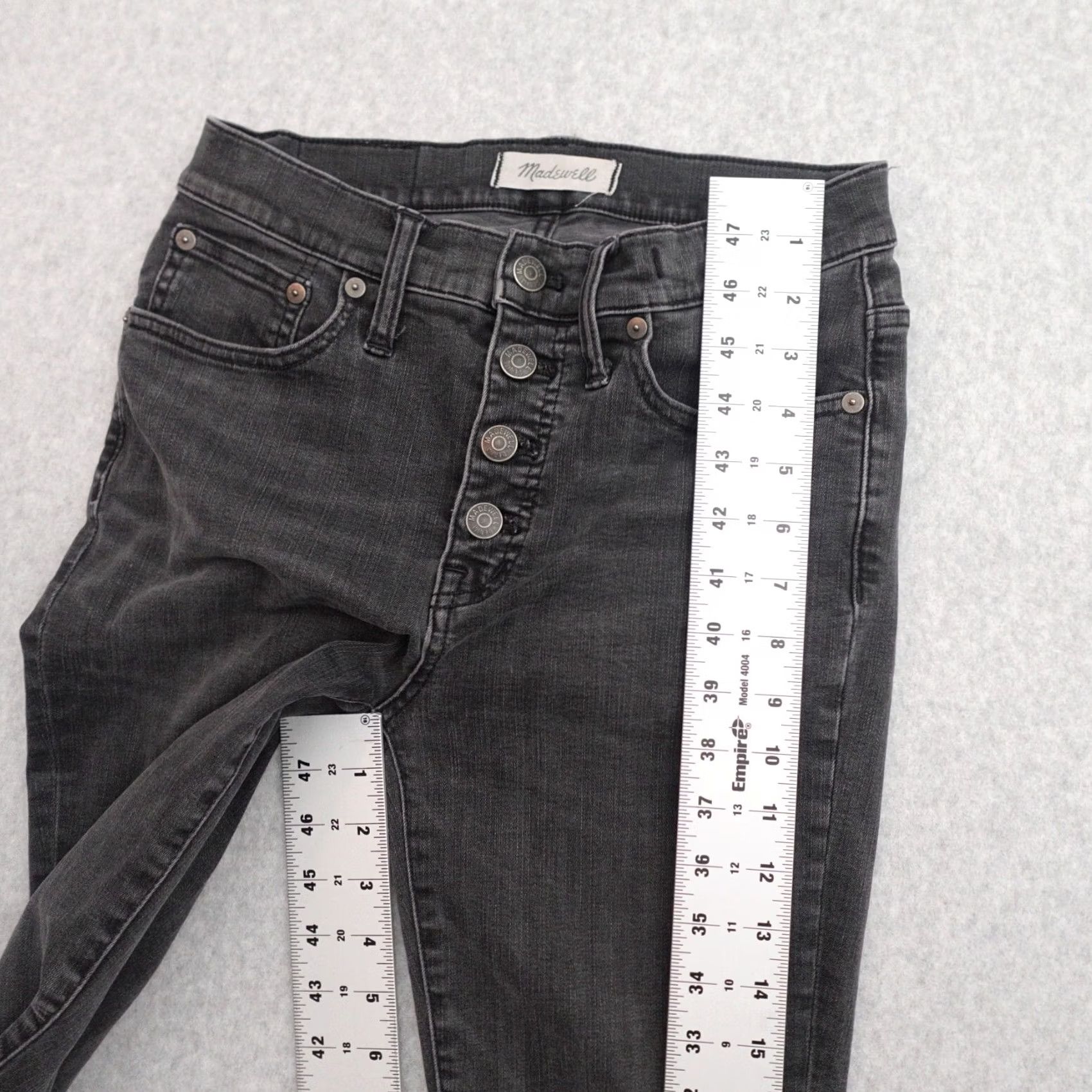 Madewell Madewell Jeans Womens Size 26 Cali Demi-Boot Button-Fly Charcoal Wash Size 26" / US 2 / IT 38 - 5 Thumbnail
