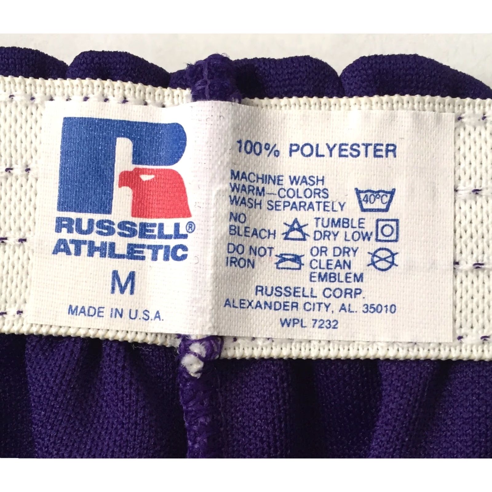 Russell Athletic VINTAGE Russell Athletic Short Unisex Adults NWOT 90s Purple Hot high waisted 3" inseam Babes embroidery, size M Womens? Size 32" / US 10 / IT 46 - 3 Thumbnail