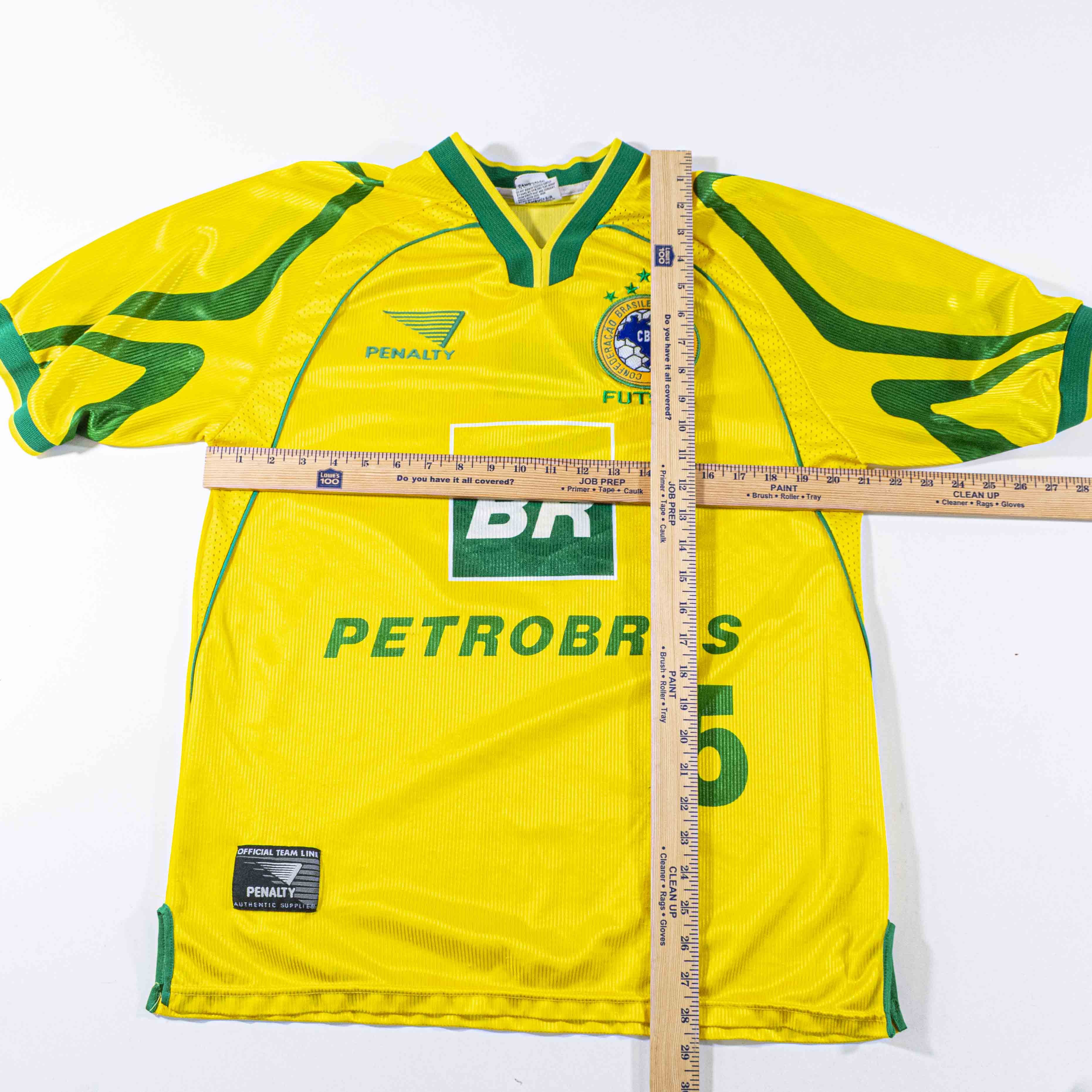 Penalty Vintage 2000 Brazil Futsal Jersey Penalty CBFS Soccer Rare Size US L / EU 52-54 / 3 - 3 Thumbnail