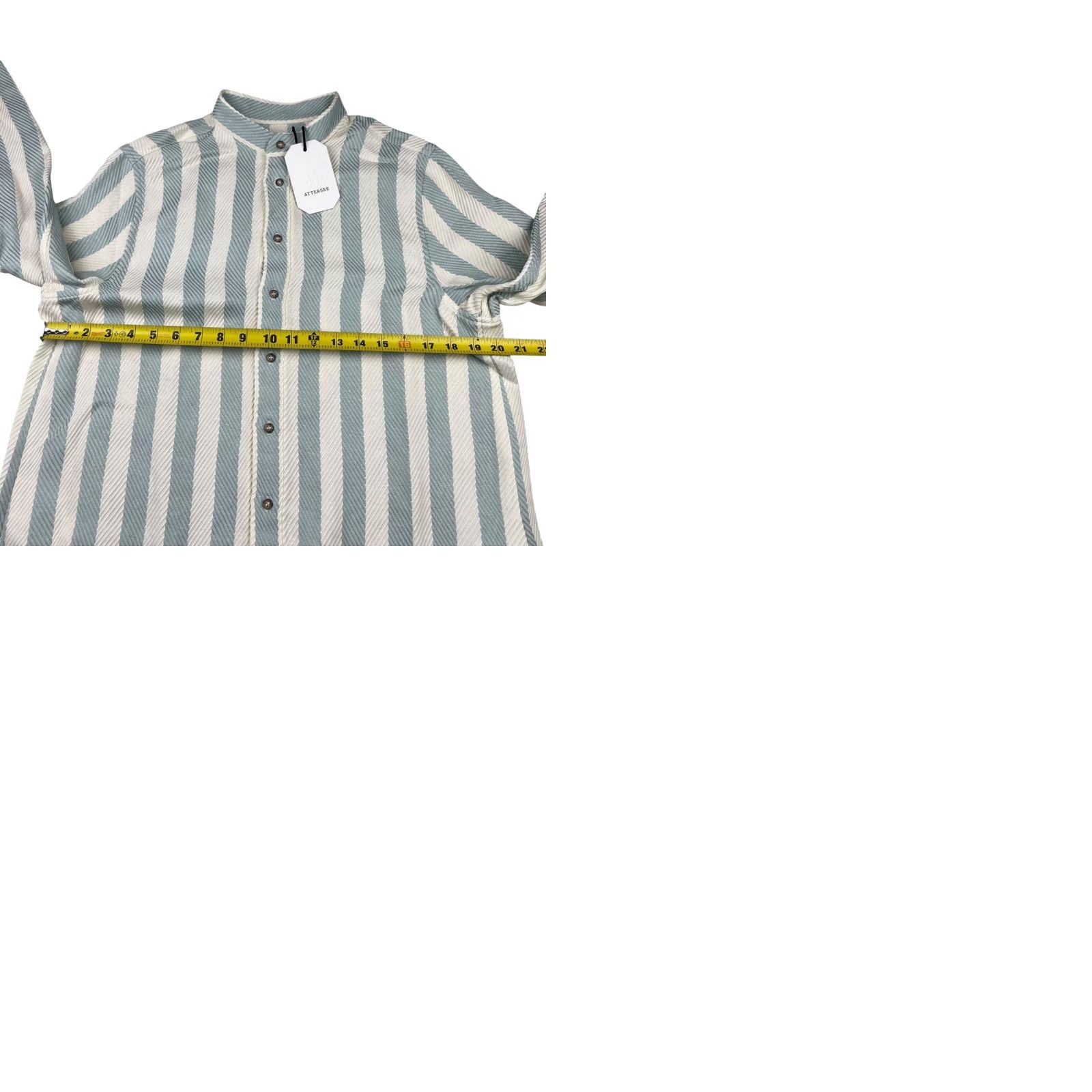 Vintage VINTAGE? No. Attersee The New Caftan Tunic Dress Blue Stripe Herringbone Kaftan Dress Shirt? Size S / US 4 / IT 40 - 9 Thumbnail