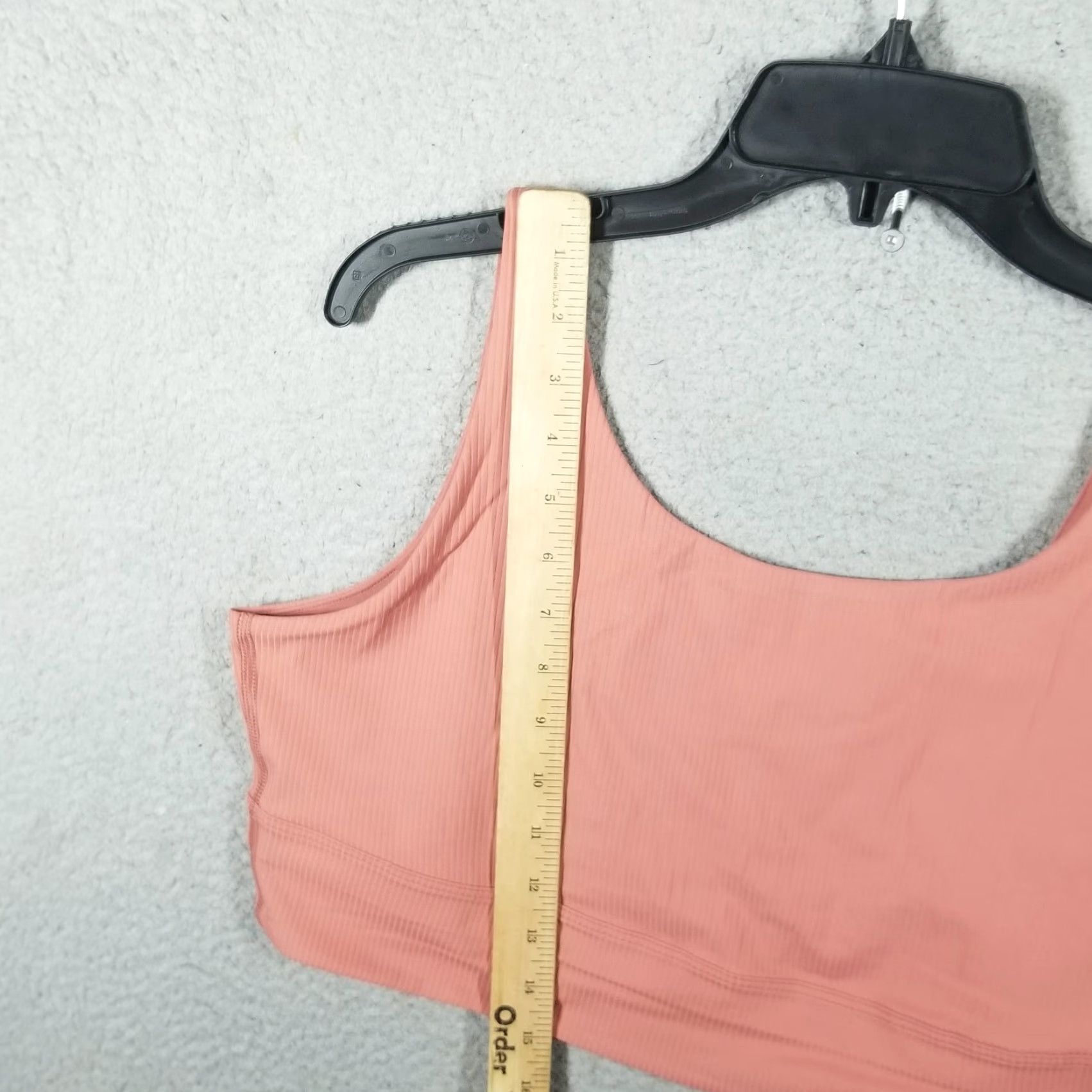 Nike VINTAGE Nike Zenvy Rib Sports Bra Womens 2X Pink High Support Plus Size Bra Size ONE SIZE - 4 Thumbnail