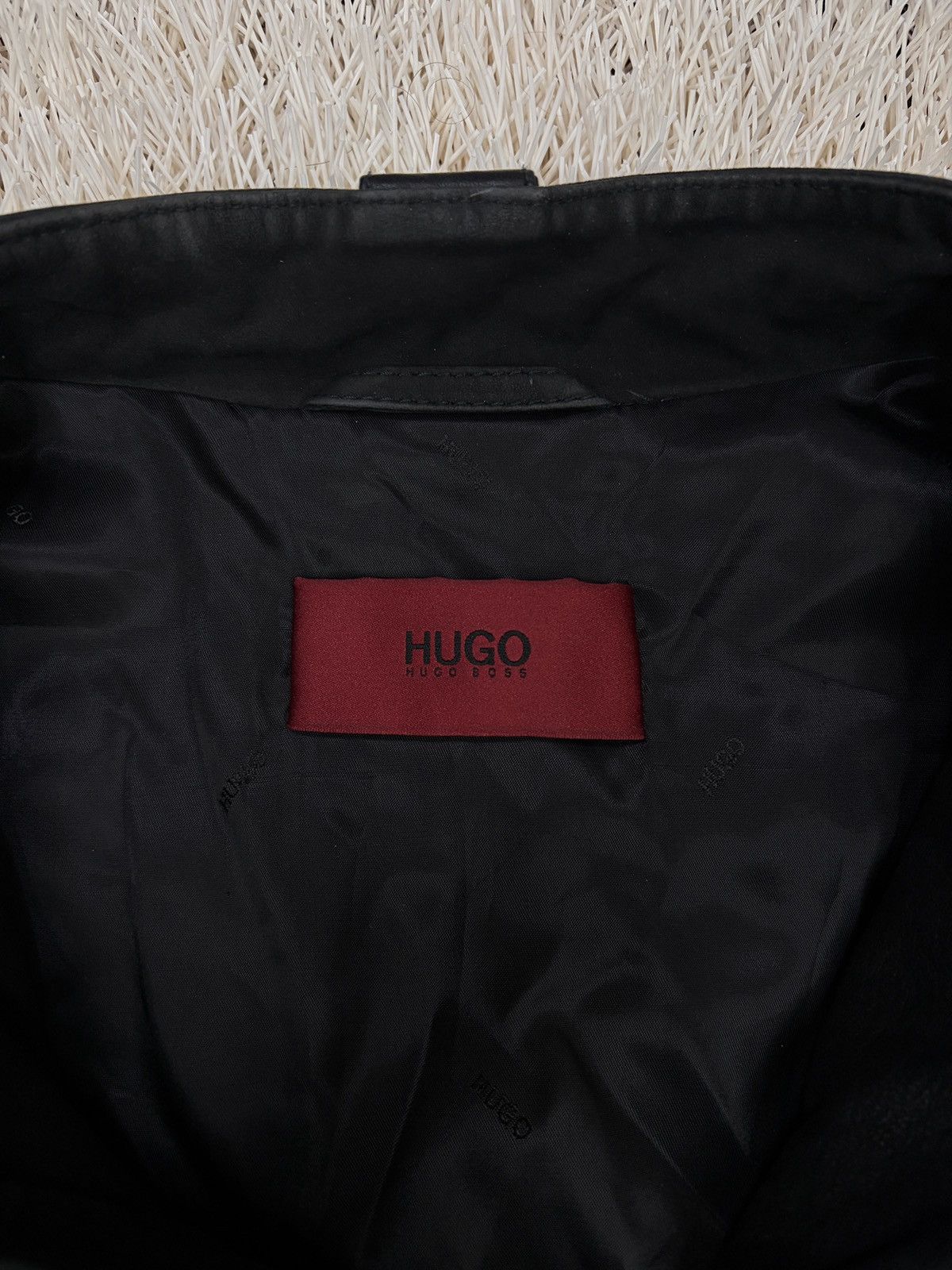 Hugo Boss HUGO BOSS Lordi Lamb Leather Jacket Men’s Black Biker Racer Size US XXL / EU 58 / 5 - 4 Thumbnail