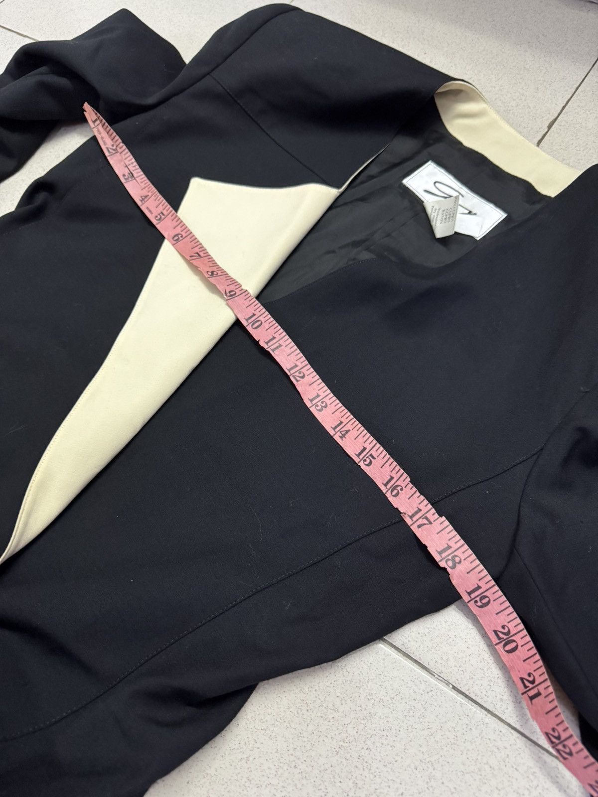 Vintage ICONIC 1980s GENNY ASYMMETRIC CLOSURE BLAZER JACKET COAT Size M / US 6-8 / IT 42-44 - 3 Thumbnail