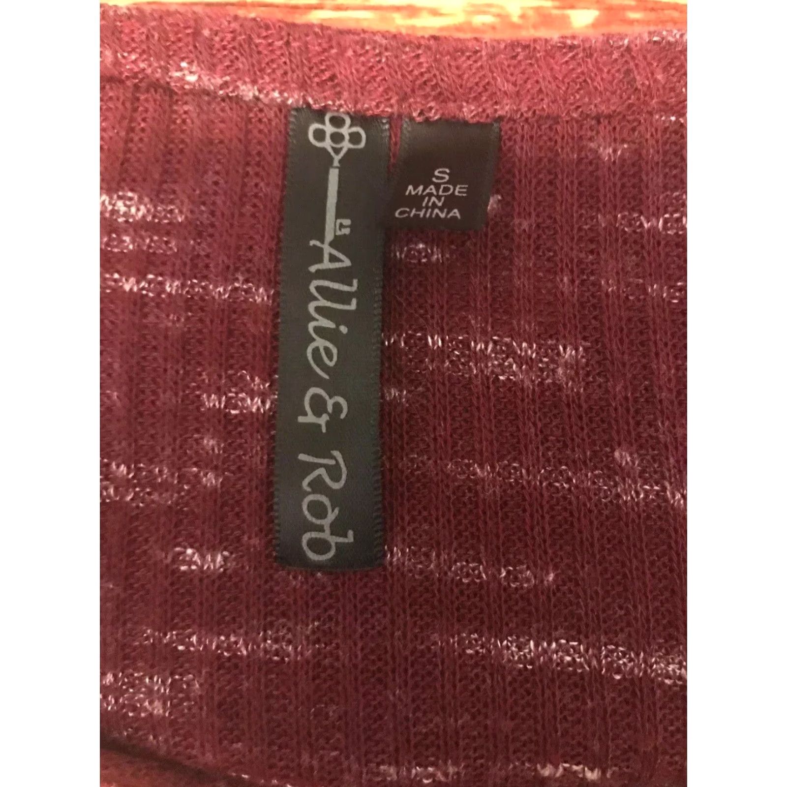 Vintage VINTAGE Small Allie and Rob Burgundy Sheer Light Weight Knit Sweater NWT Women's Size S / US 4 / IT 40 - 7 Thumbnail