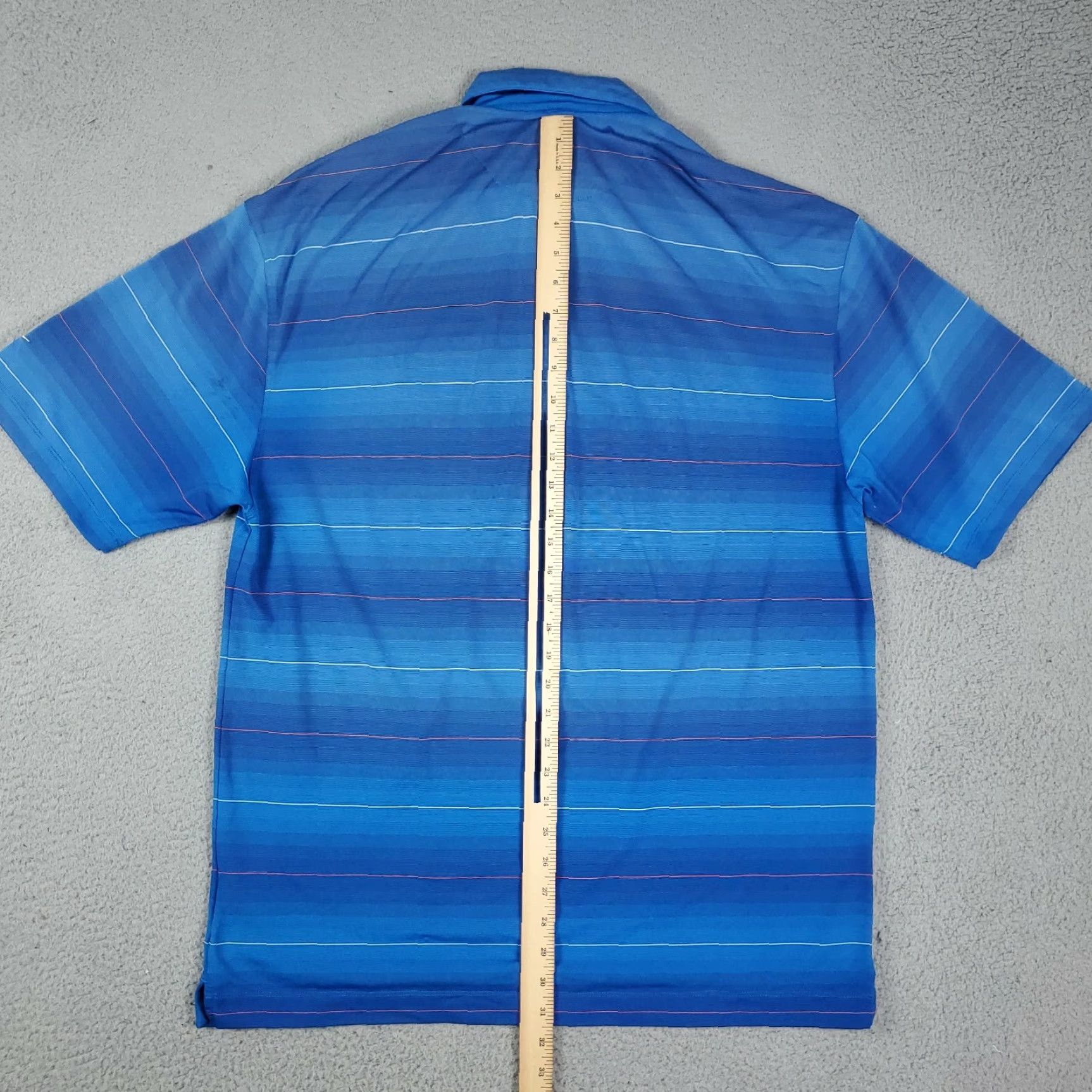 Nike Nike Polo Shirt Mens Size Large Blue Striped Dri Fit Jacaranda Golf Club STAINED Size US L / EU 52-54 / 3 - 7 Thumbnail
