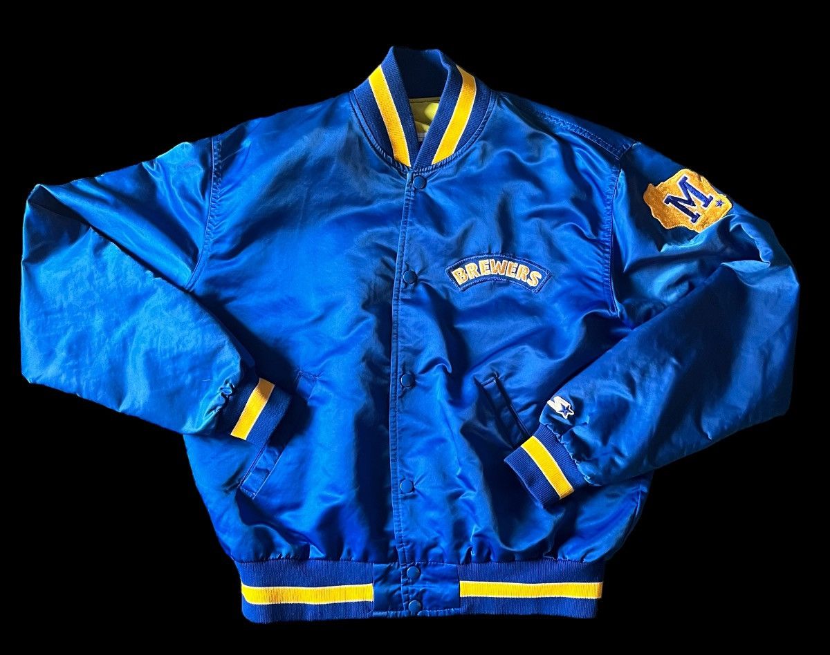 NFL × Starter × Vintage 1980’s MLB Milwaukee Brewers Starter Satin Jacket size L Size US L / EU 52-54 / 3 - 1 Thumbnail