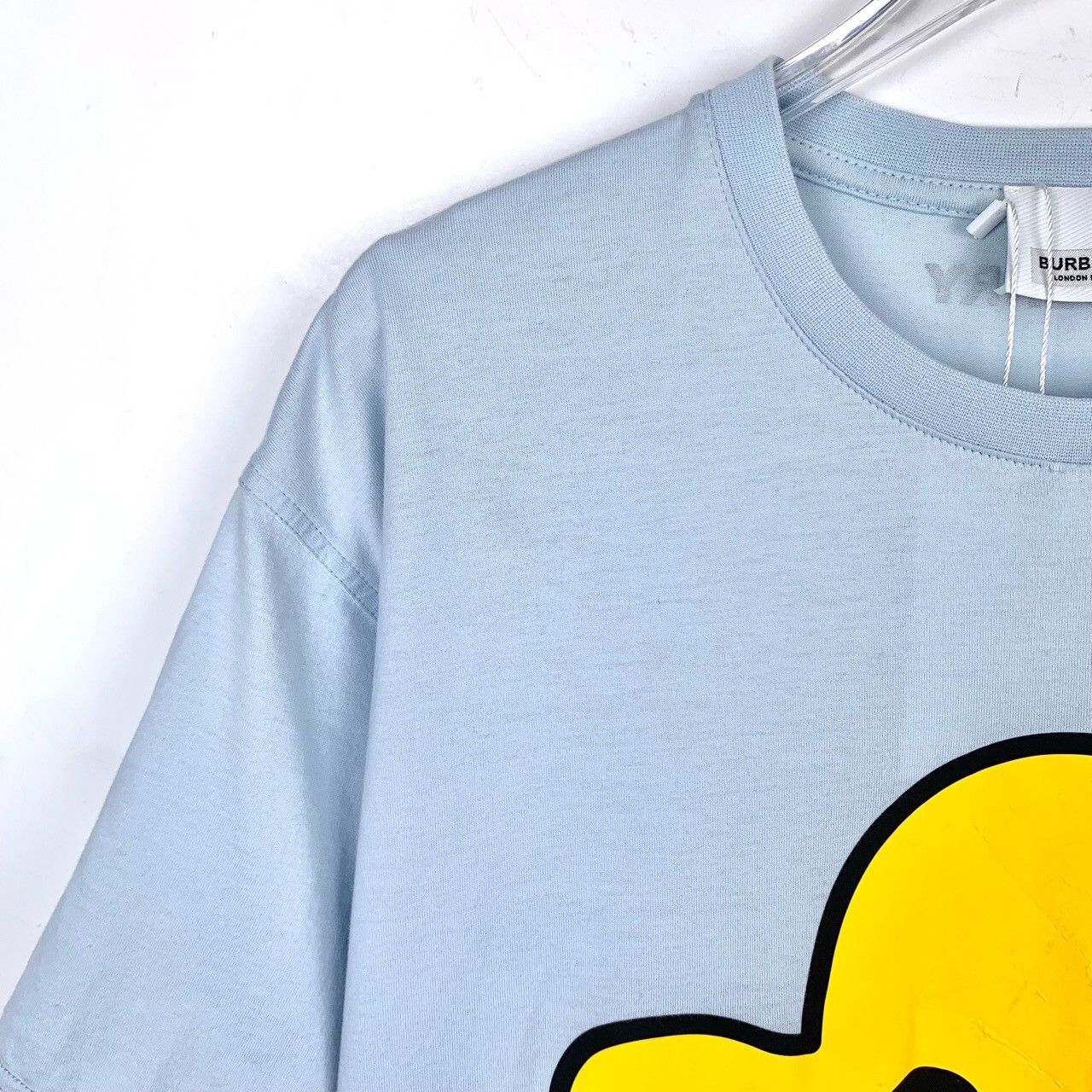 Burberry Burberry Blue Cartoon Print Cotton Crew Neck T-shirt K26WX Size XS / US 0-2 / IT 36-38 - 3 Thumbnail