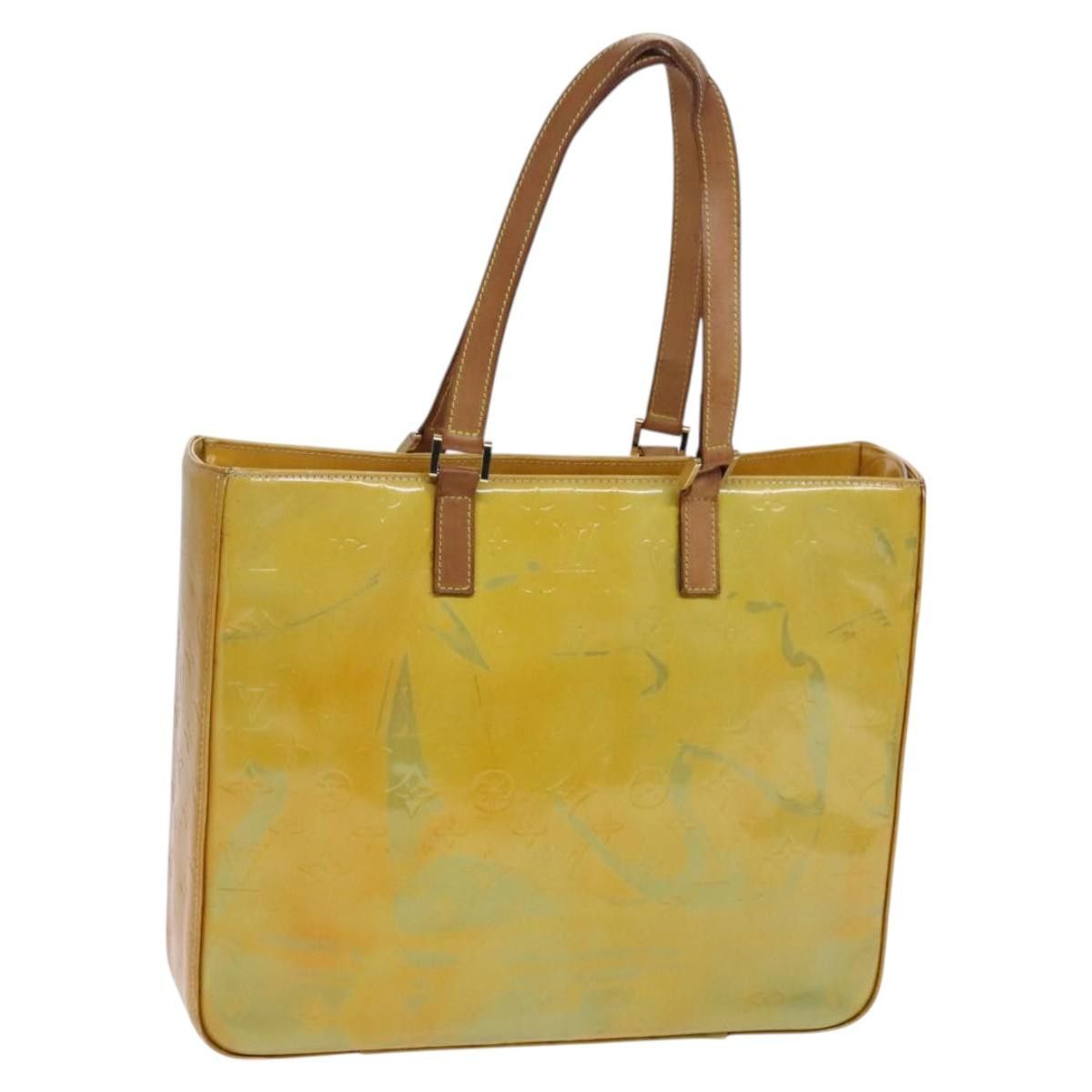 Louis Vuitton LOUIS VUITTON Monogram Vernis Columbus Tote Bag Gris M91028 Size ONE SIZE - 1 Thumbnail