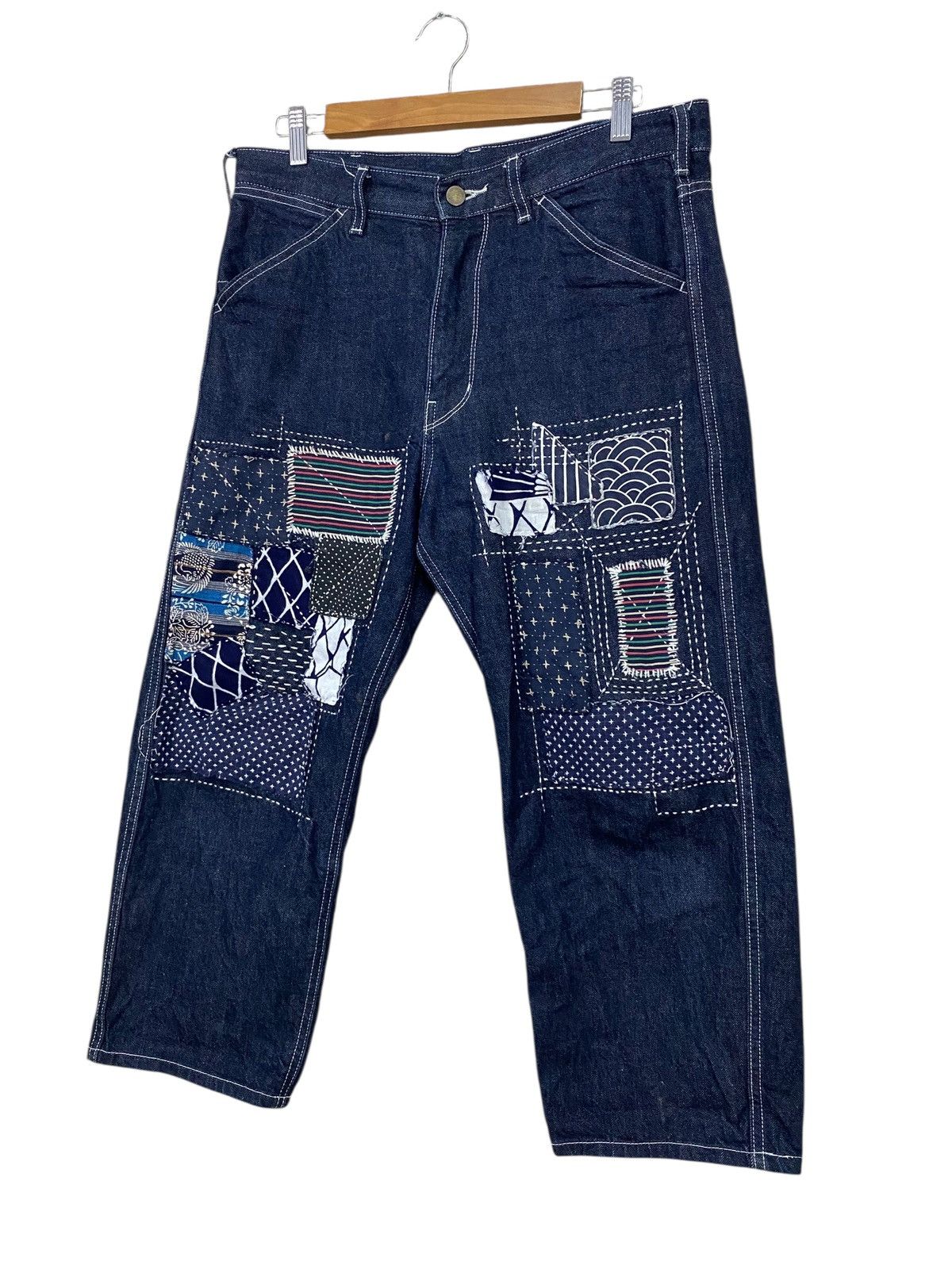 Uniqlo Uniqlo quater pants custom made sashiko emboidery Size US 34 / EU 50 - 6 Thumbnail