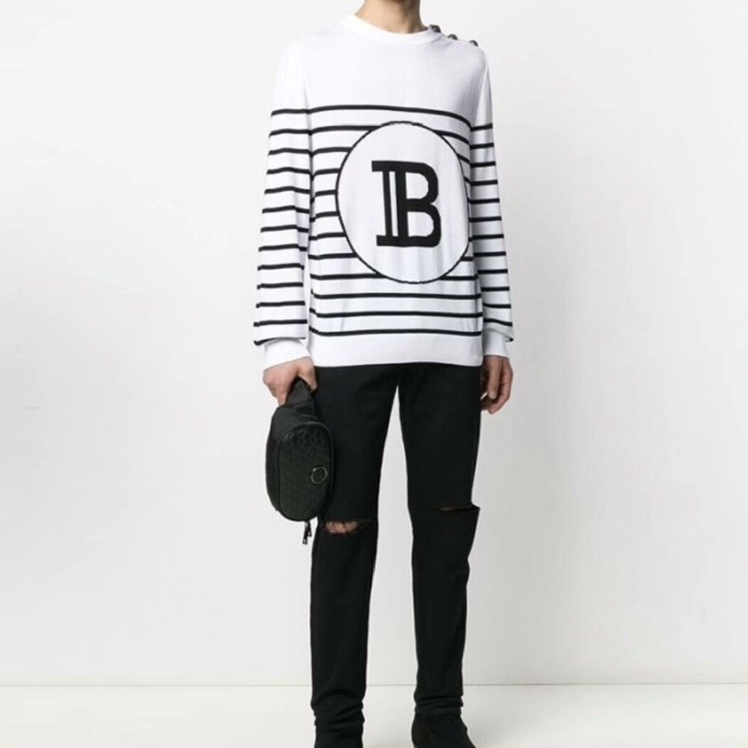 Balmain Balmain Retro Striped T-Shirt S Women Size S / US 4 / IT 40 - 1 Thumbnail