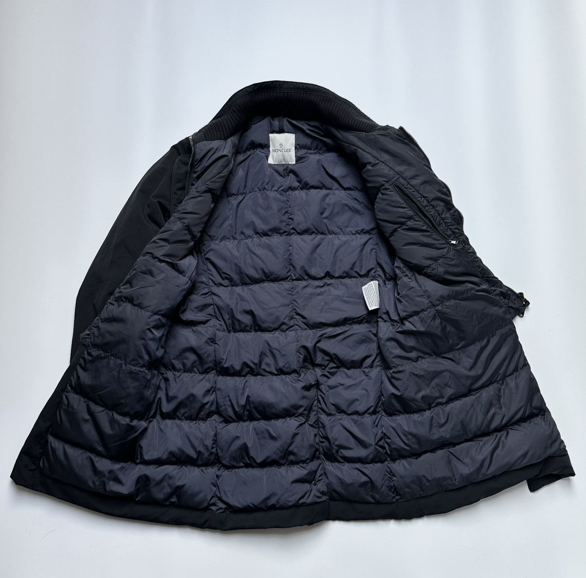 Moncler Cherbourg dark navy down parka jacket