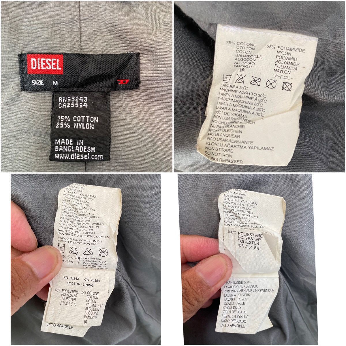 Diesel Rare 🔥 DIESEL Silver Light Zipper Jacket (M) Size US M / EU 48-50 / 2 - 24 Thumbnail