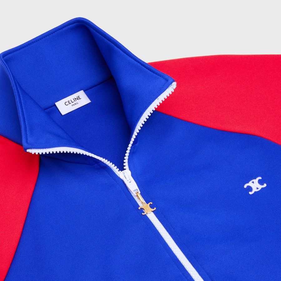 o1loc1c1124 Tracksuit Jacket in Blue/Red/Off White