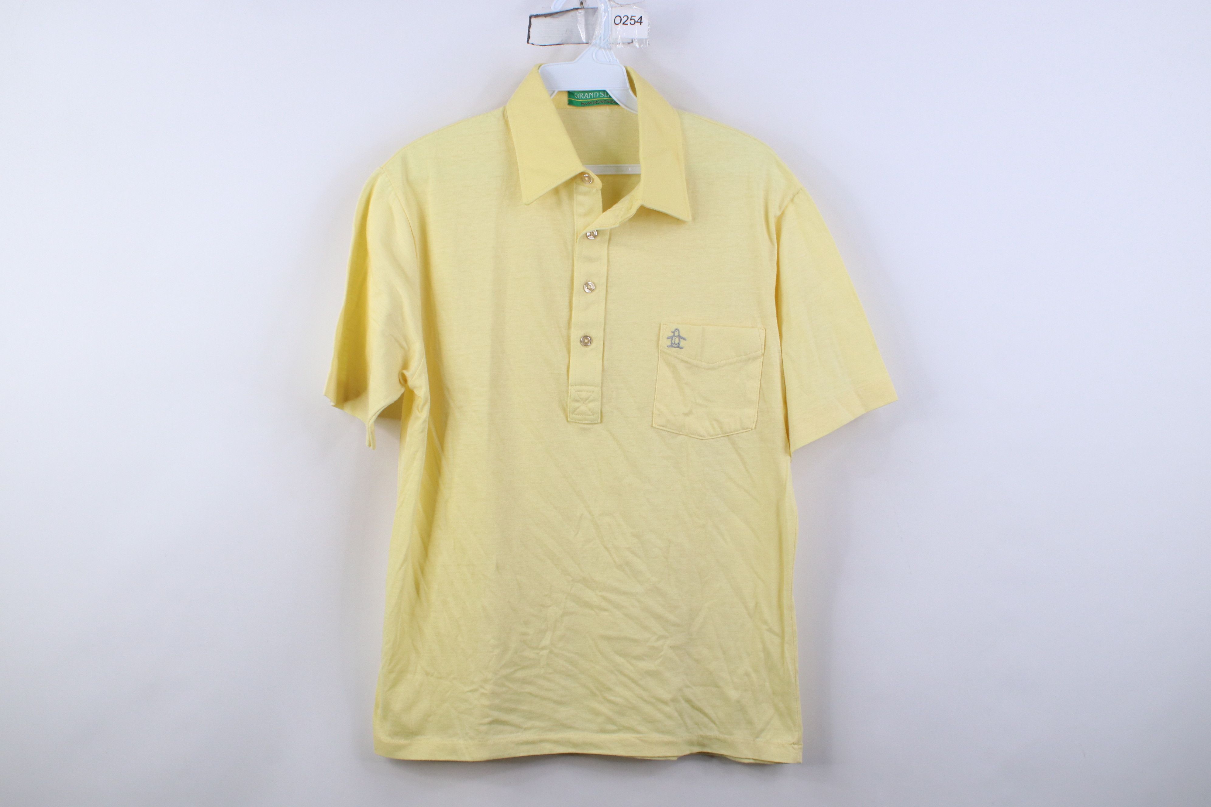 Vintage Vintage 80s Streetwear Collared Golf Polo Shirt Yellow USA Size US M / EU 48-50 / 2 - 1 Thumbnail