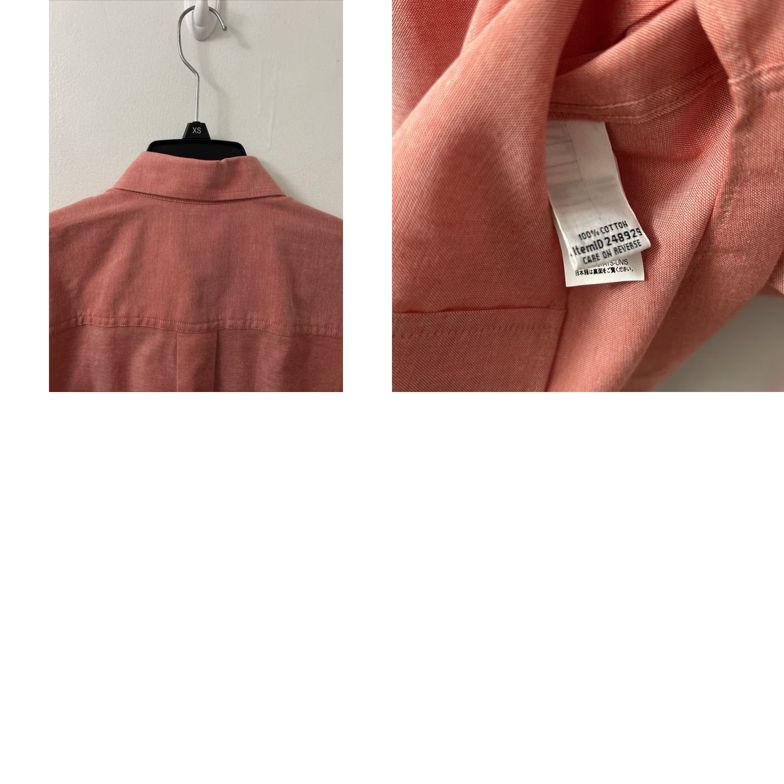 Vintage L.L. Bean Shirt Mens S Red Chambray Button-Down Oxford Traditional Fit Long Sleeve Solid Rose 248929 Size US S / EU 44-46 / 1 - 9 Thumbnail
