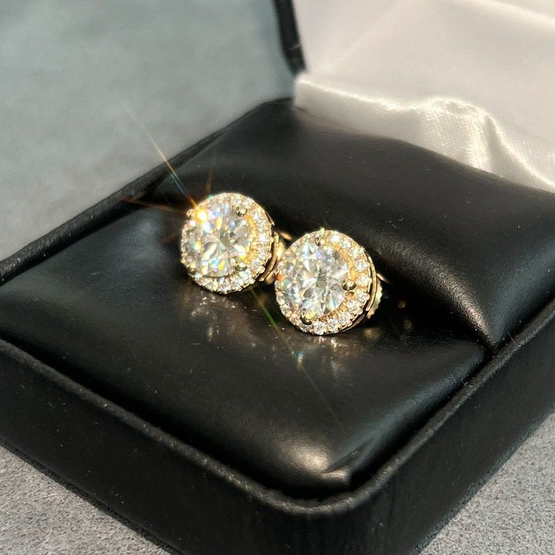 Other VVS1 Halo Cut Moissanite Earrings Size ONE SIZE - 3 Thumbnail