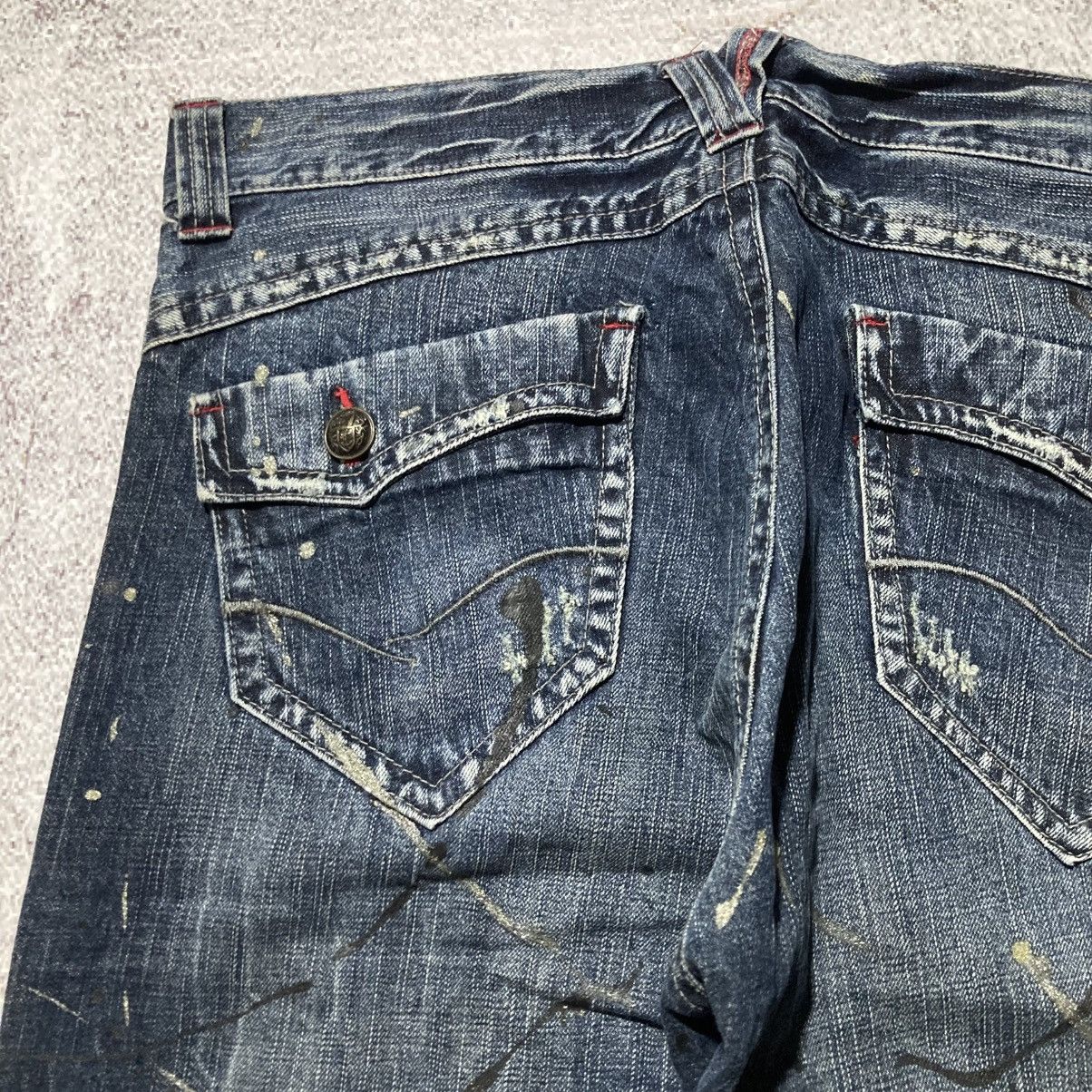 Japanese Brand 2000s Sorridere Distressed Ripped Denim Pants Y2k Grunge Size US 36 / EU 52 - 15 Thumbnail