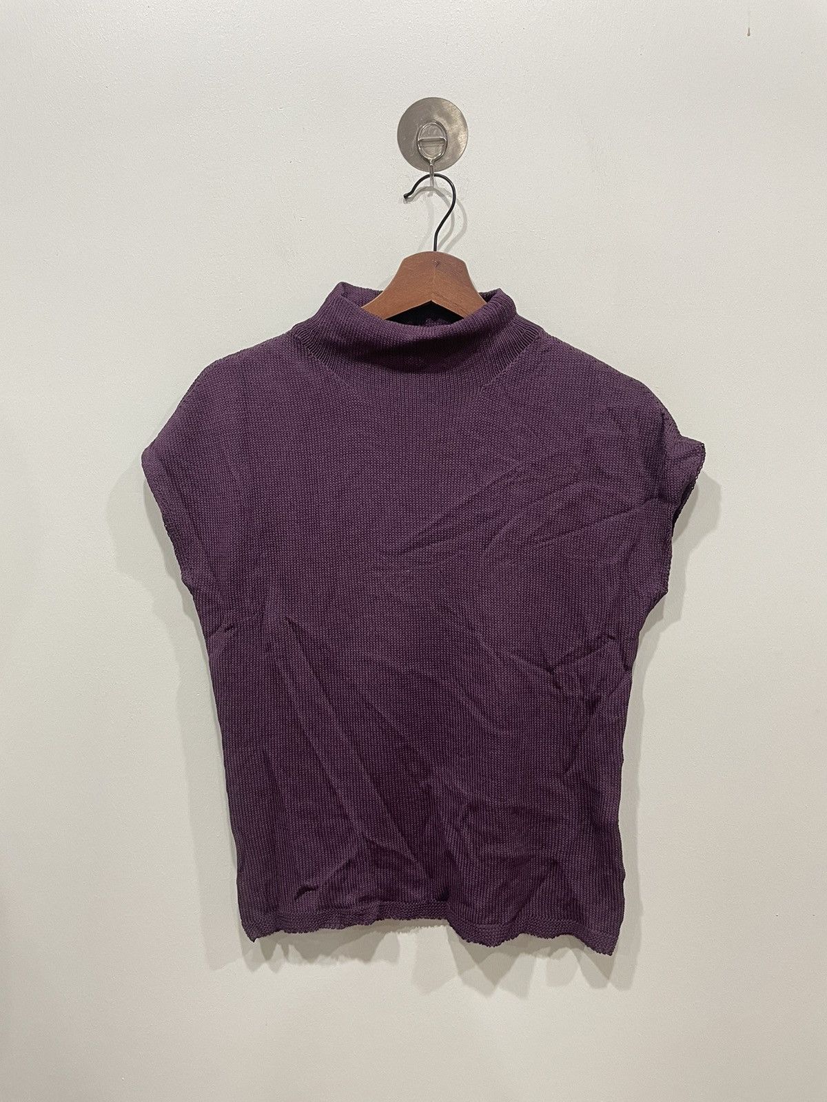 image of Vintage x Yoshie Inaba Sleeveless Blouse in Deep Purple, Women's